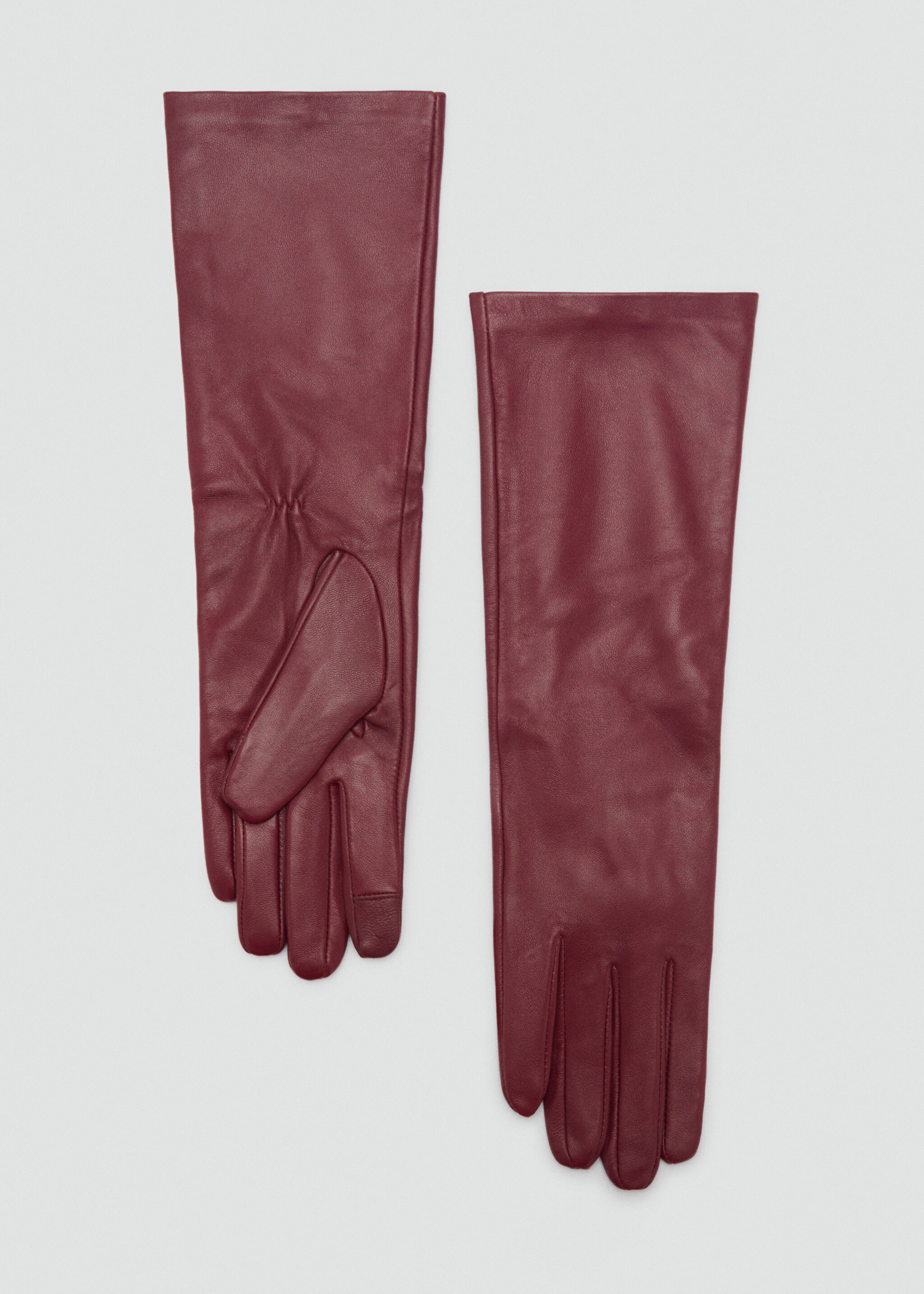 Guantes piel largos - Artículo sin modelo, Burdeos. Ref: 77017656-00.