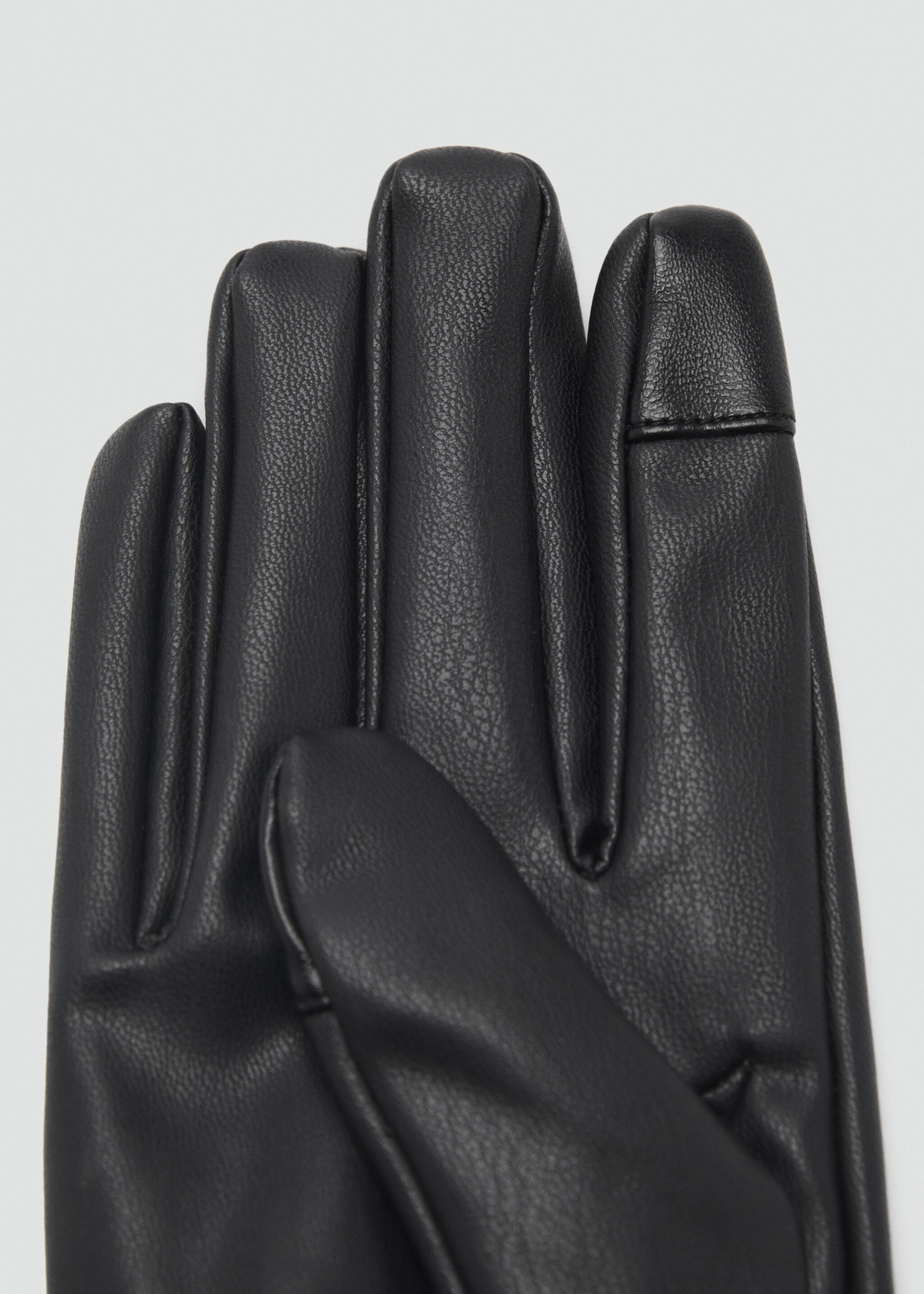 Gants détail froncé - Détail de l'article 1, Noir. Ref: 77017657-00.