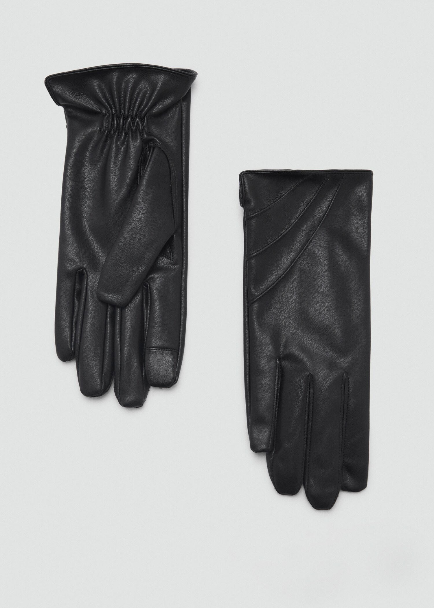 Faux-leather gloves - Article without model