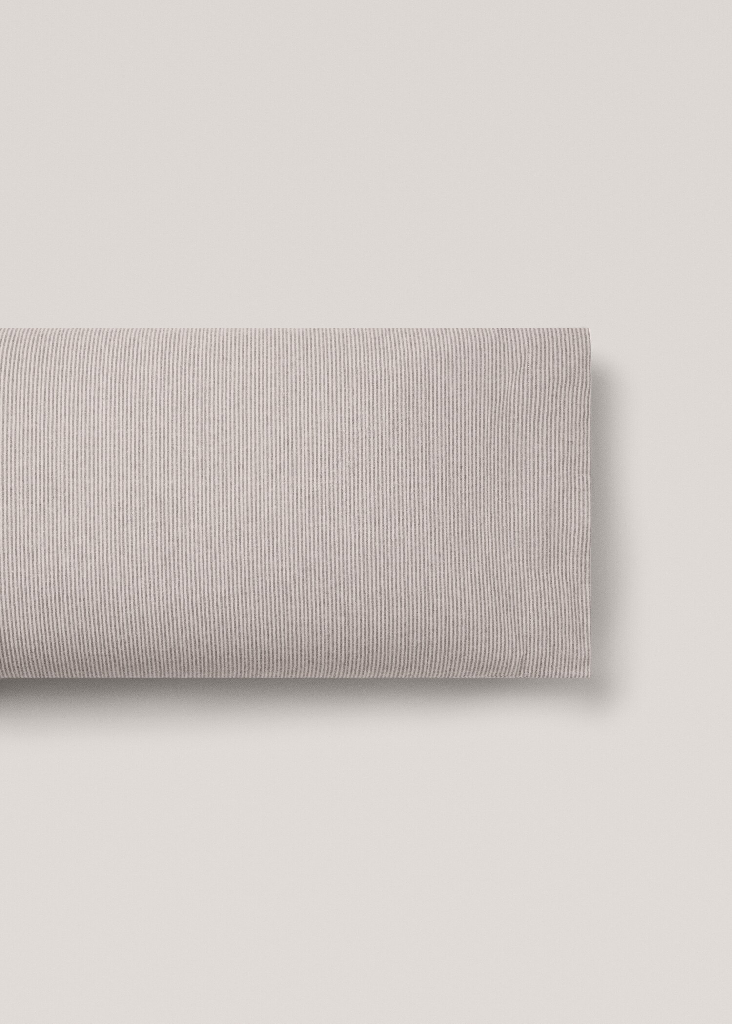 Povlak na polštář s proužky bavlněný flanel 45 x 110 cm - Zboží bez modelu