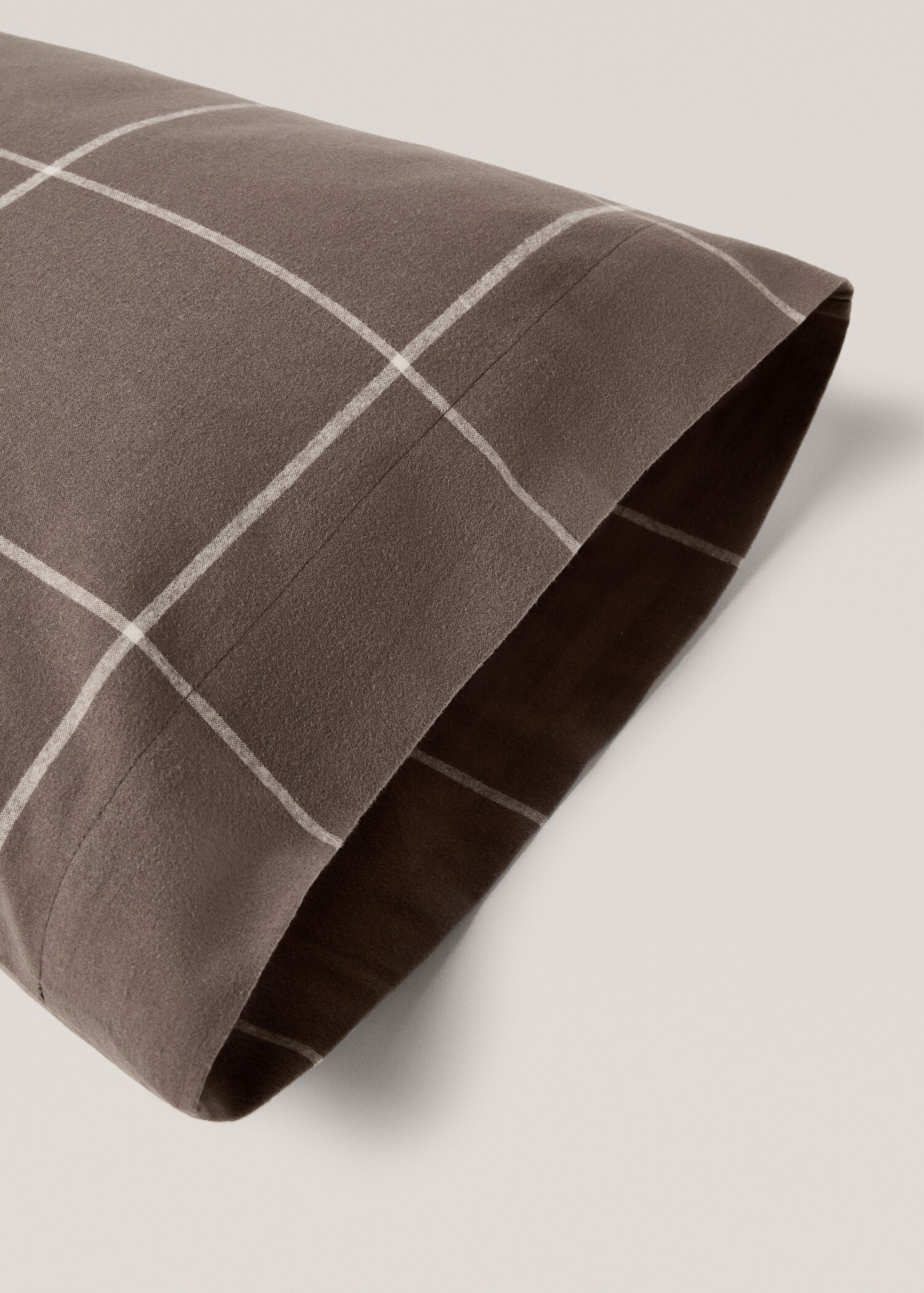 Funda almohada algodón franela cuadros 45x110cm - Detalle del artículo 1