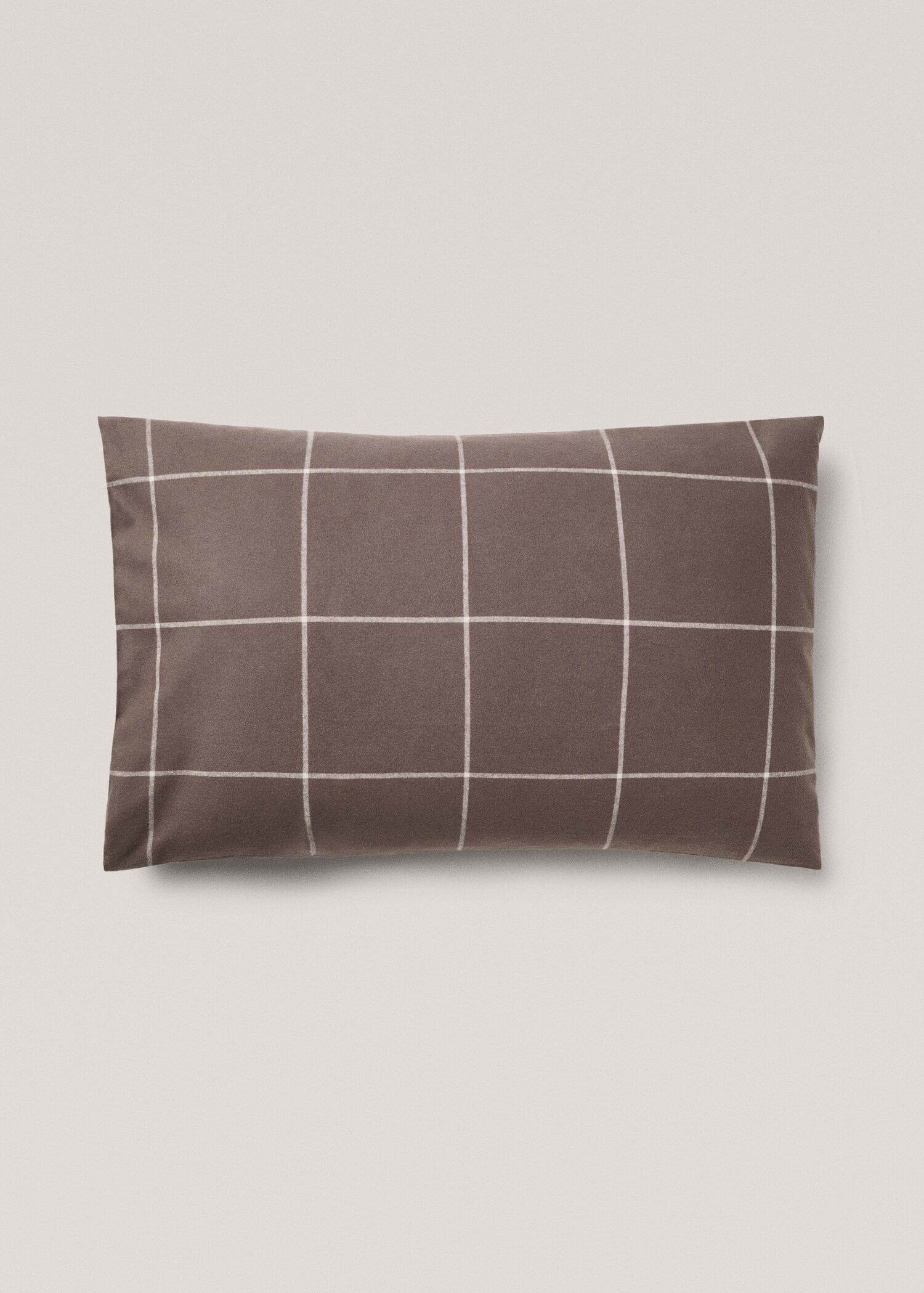 Cotton flannel checkered pillow cover 50x75cm - Article without model
