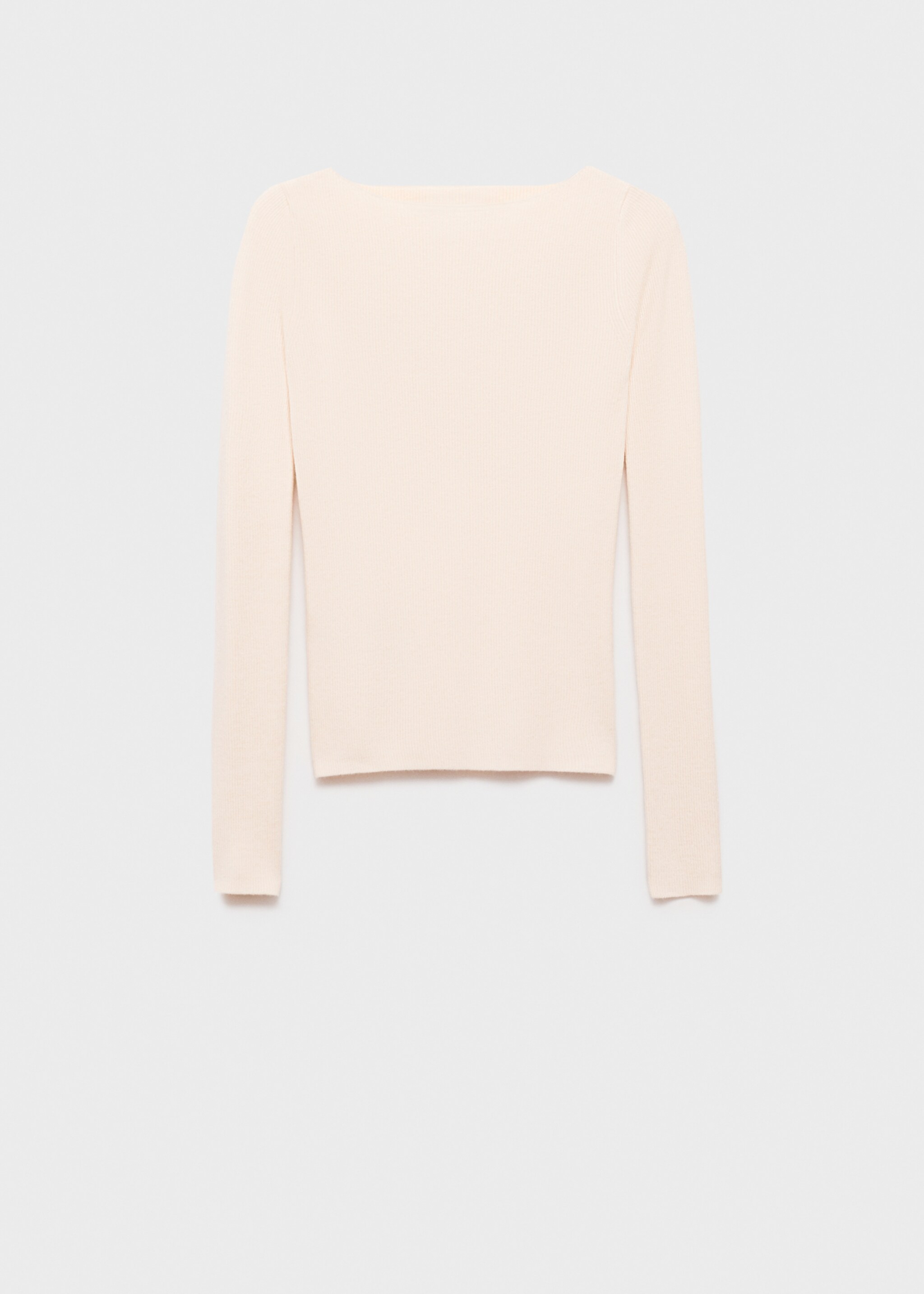 Πουλόβερ πλεκτό γιακάς χαμόγελο - Προϊόν χωρίς μοντέλο, Εκρού. Ref: 77017674-00.