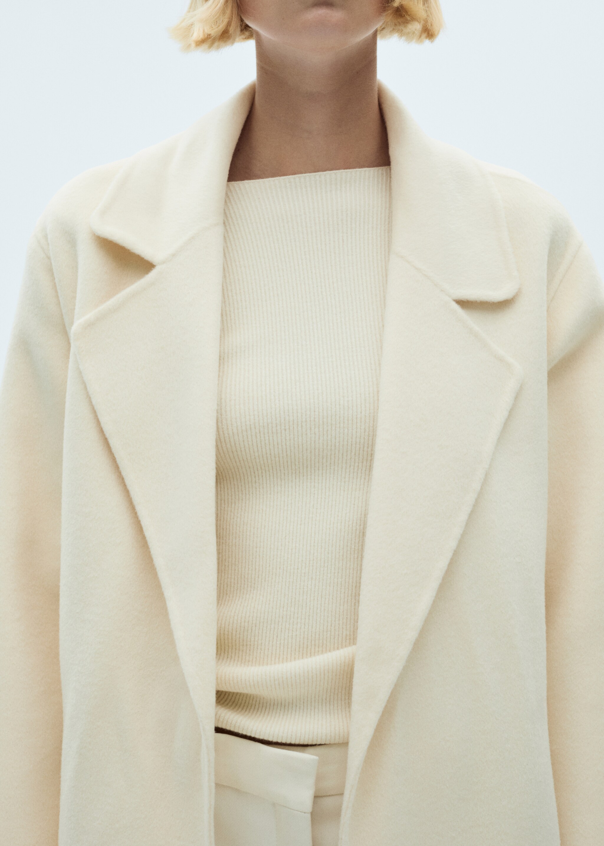 Πουλόβερ πλεκτό γιακάς χαμόγελο - Λεπτομέρεια του προϊόντος 6, Εκρού. Ref: 77017674-00.