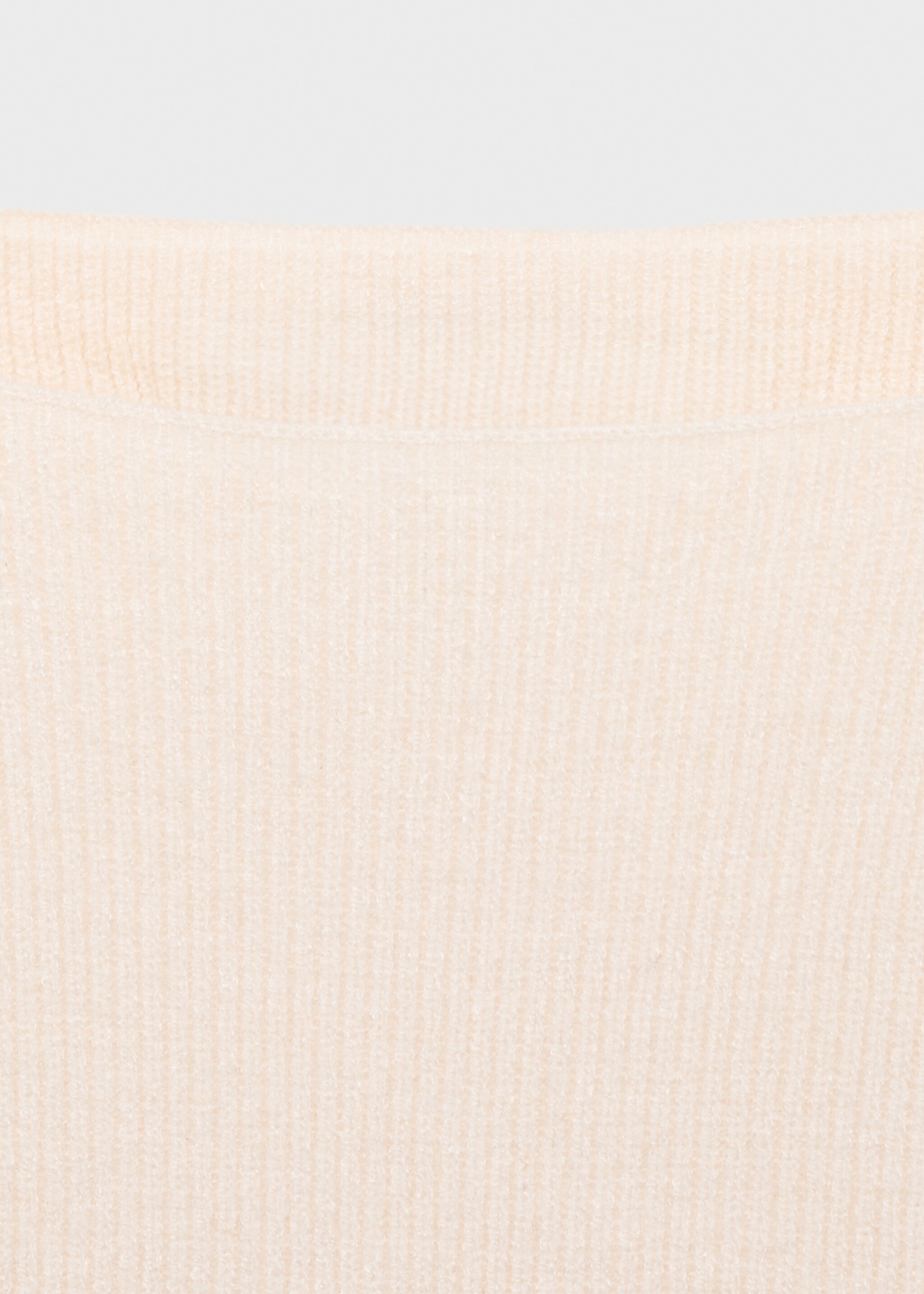 Πουλόβερ πλεκτό γιακάς χαμόγελο - Λεπτομέρεια του προϊόντος 8, Εκρού. Ref: 77017674-00.