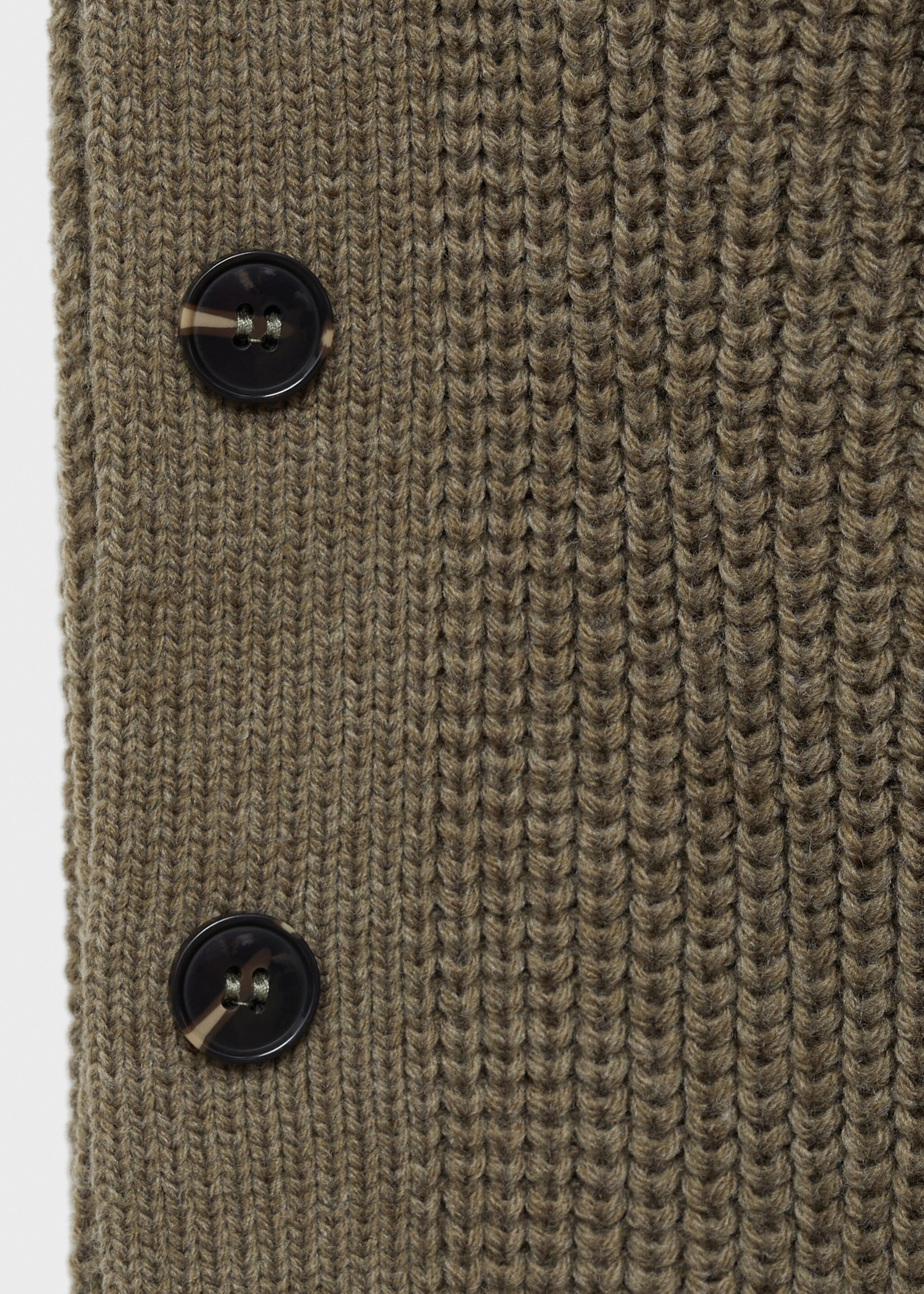 Buttons detail knit sweater - Details of the article 0, Khaki. Ref: 77017675-00.