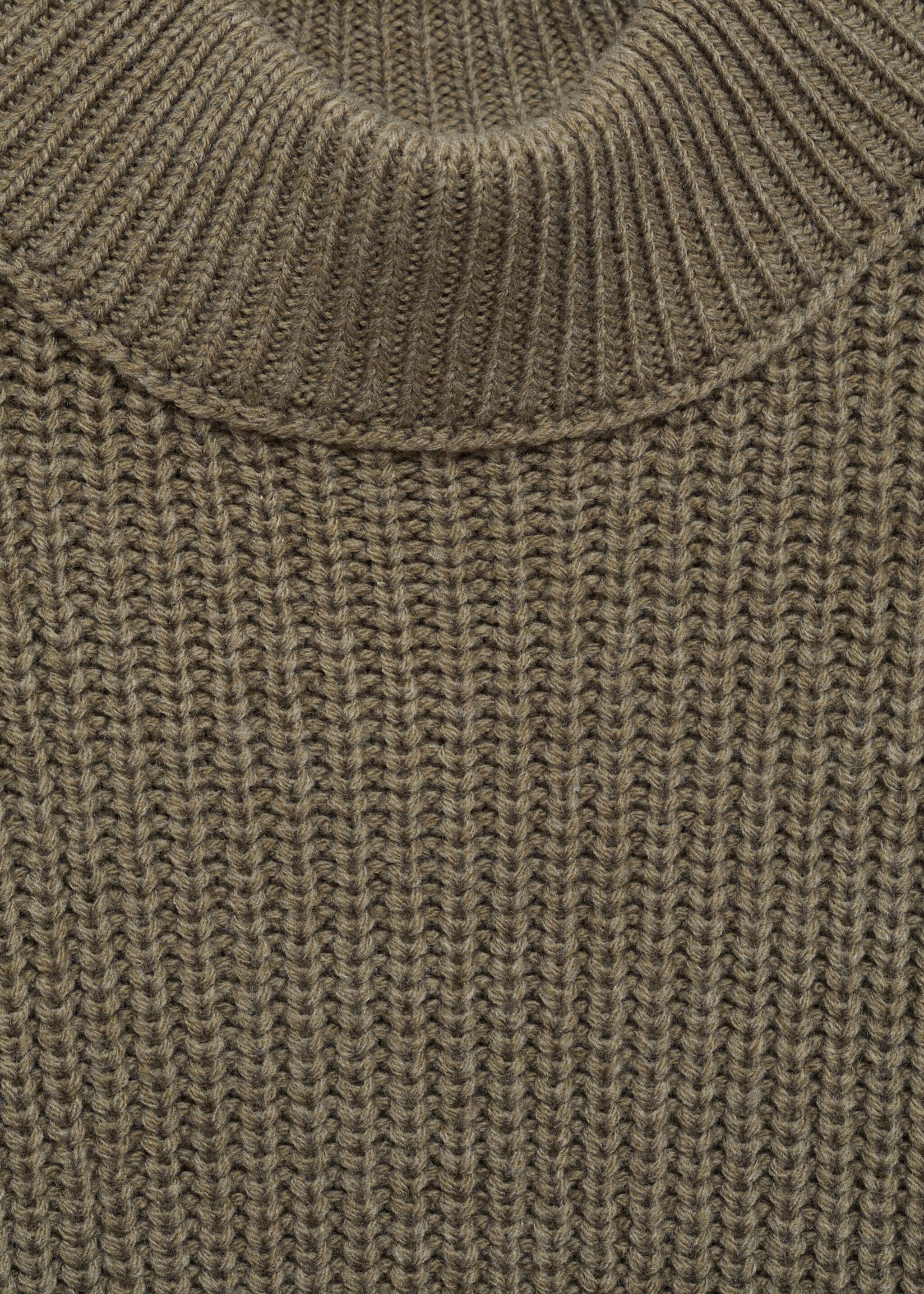 Buttons detail knit sweater - Details of the article 8, Khaki. Ref: 77017675-00.