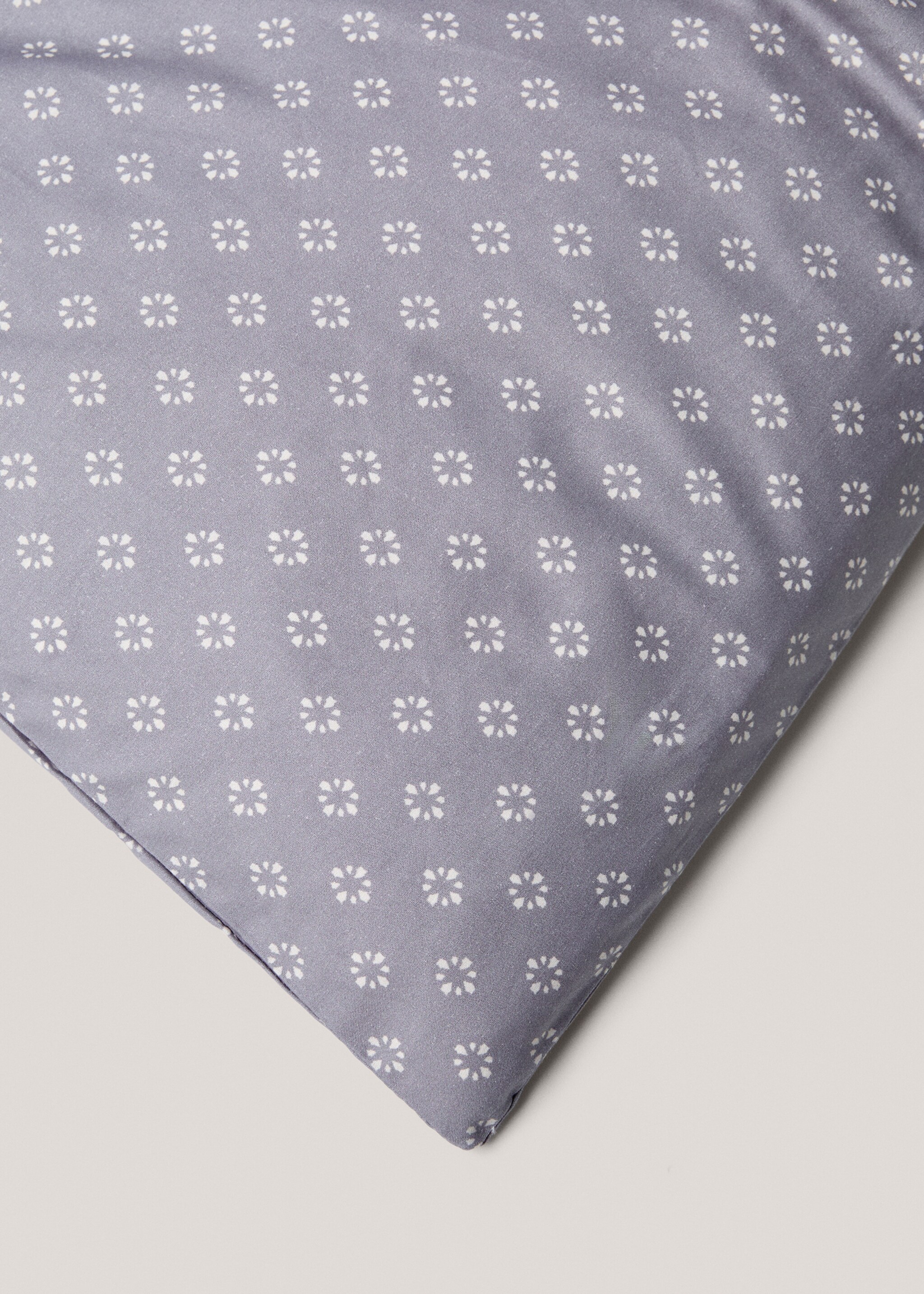 Printed cotton duvet cover for 135cm bed - Details of the article 3, Blue. Ref: 77017683-00.