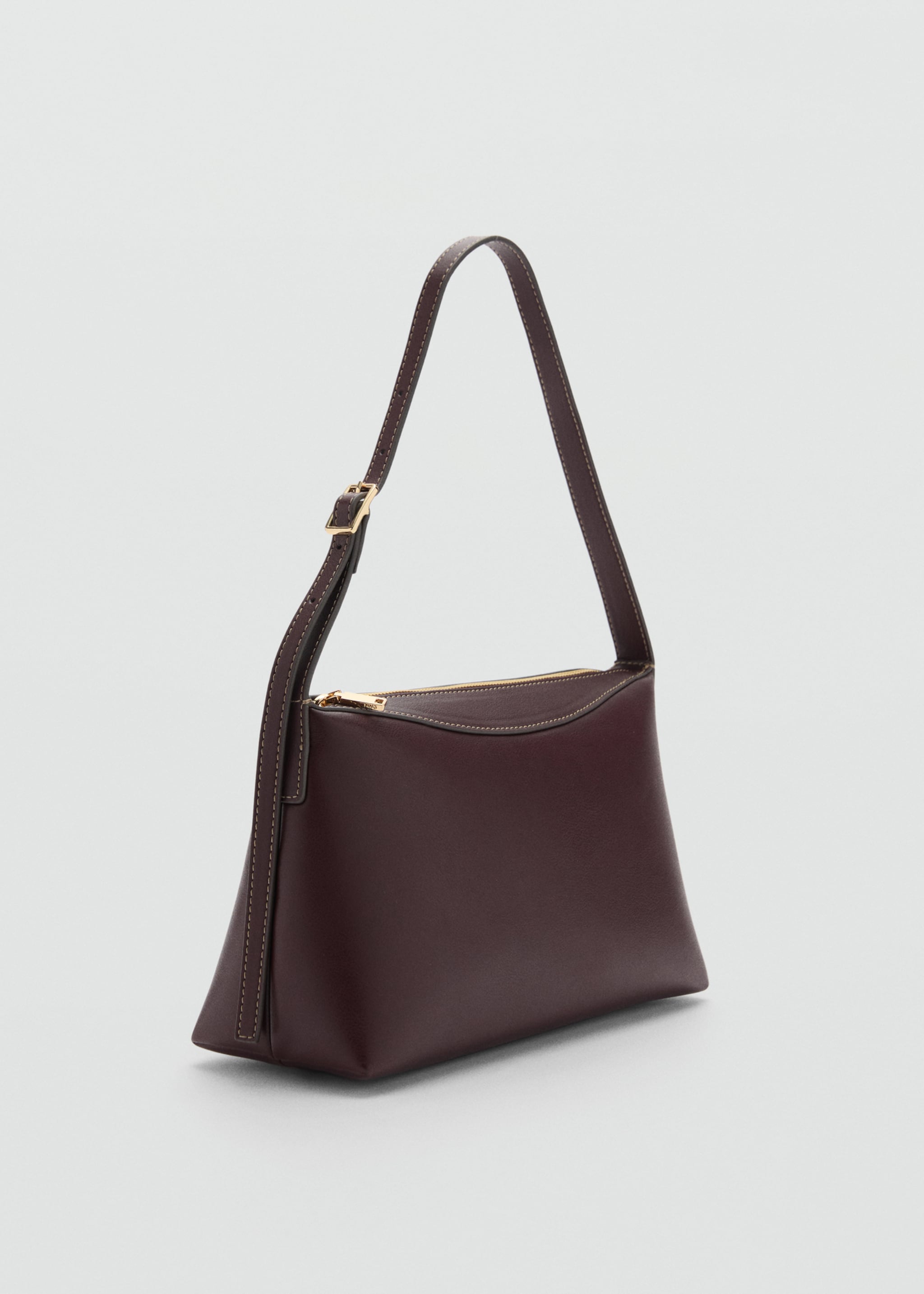 Shoulder bag with zip - Medium plane, Burgundy. Ref: 77017692-00.