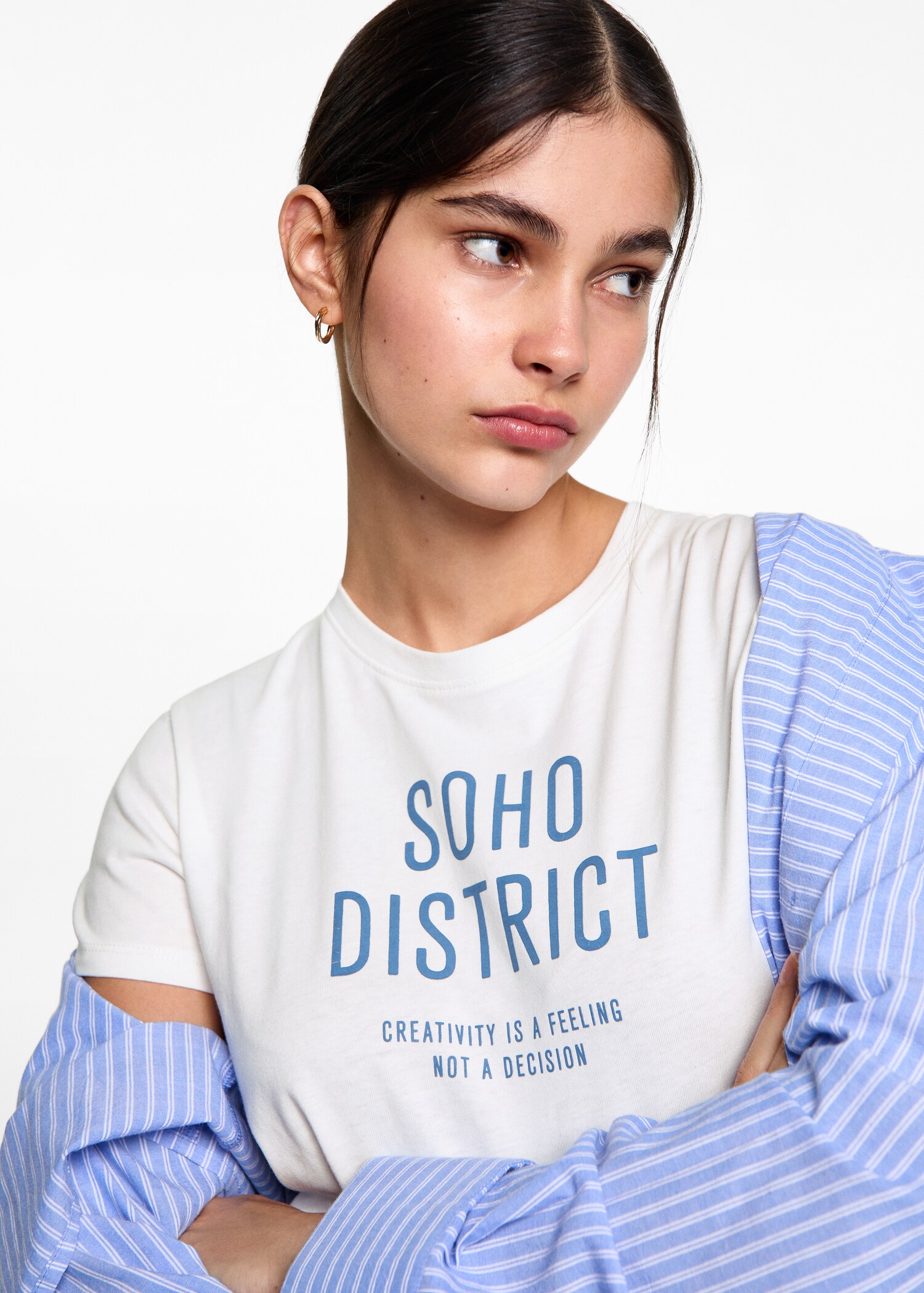 Katoenen T-shirt met print - Detail van het artikel 1