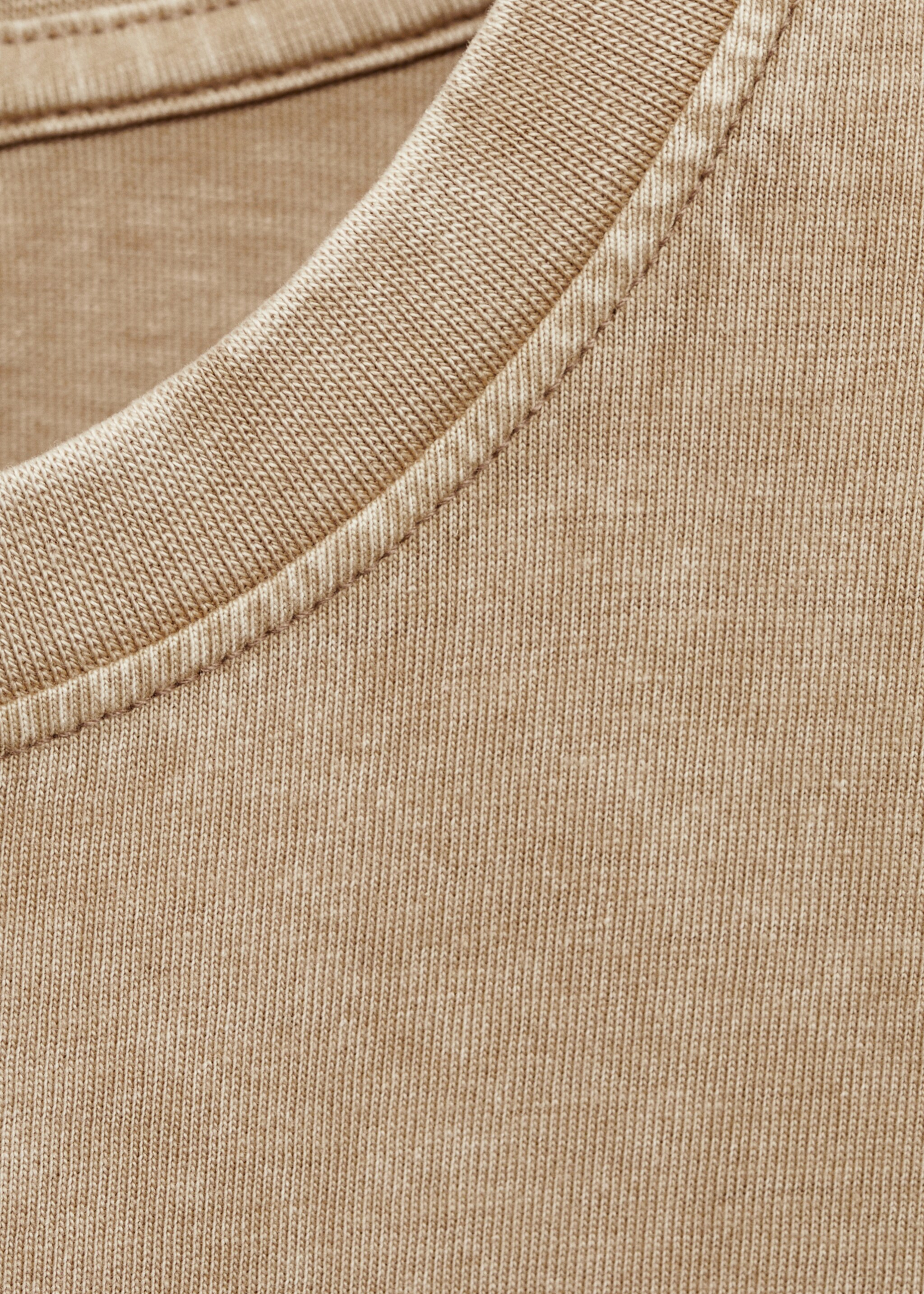 T-shirt coton effet délavé - Détail de l'article 0, Écru. Ref: 77017695-00.