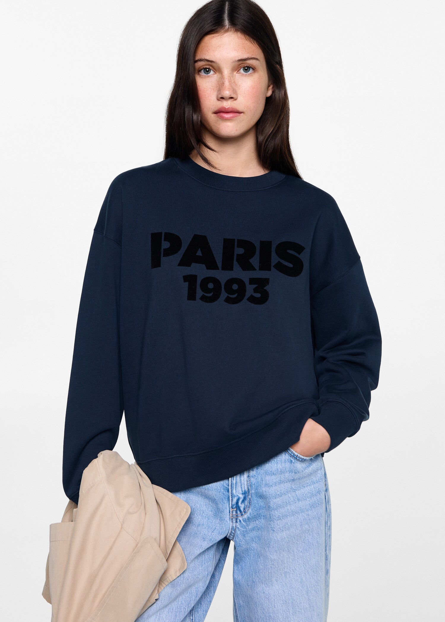 Printed cotton sweatshirt - Medium plane