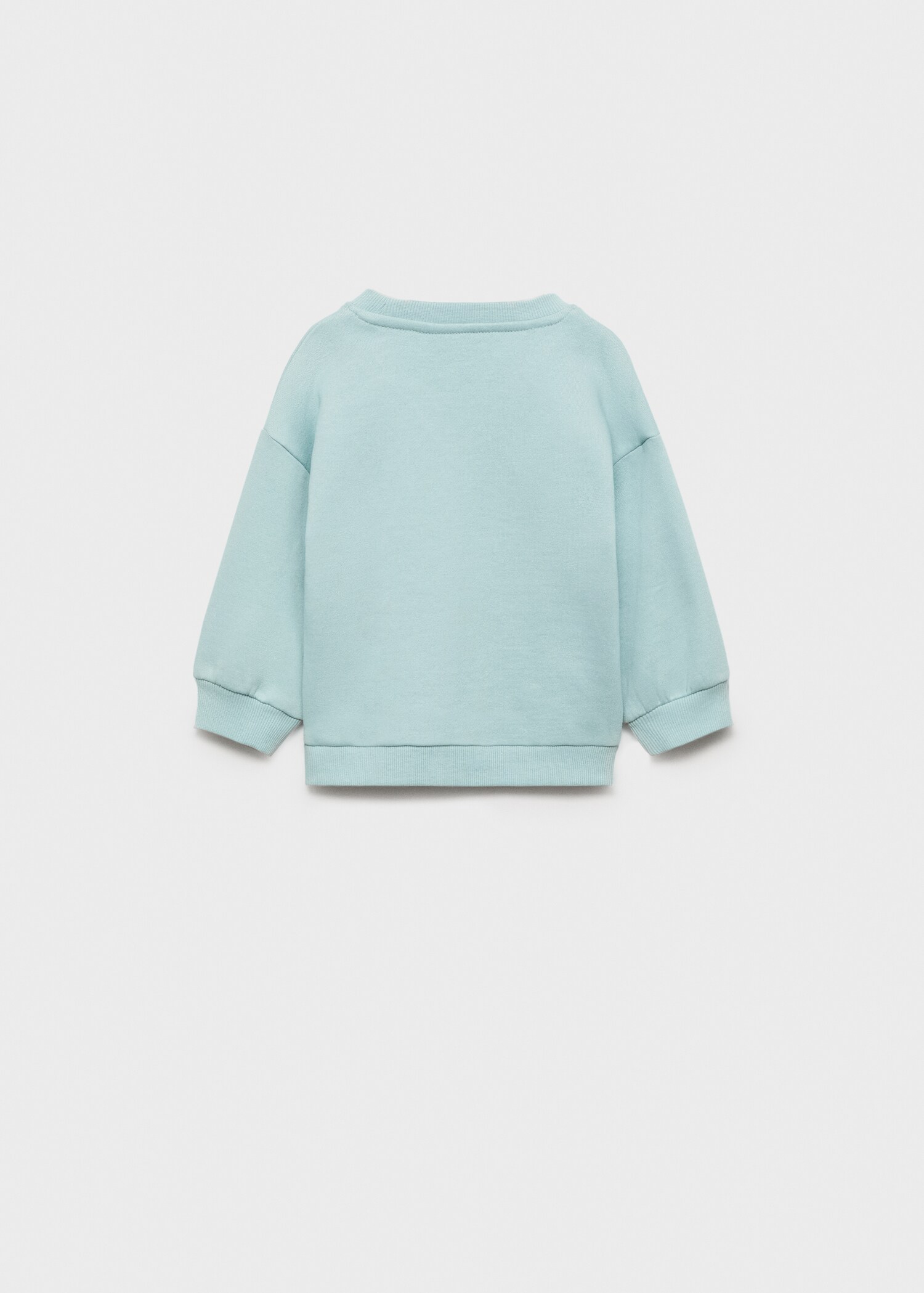 Sweatshirt med blombroderi - Artikelns baksida
