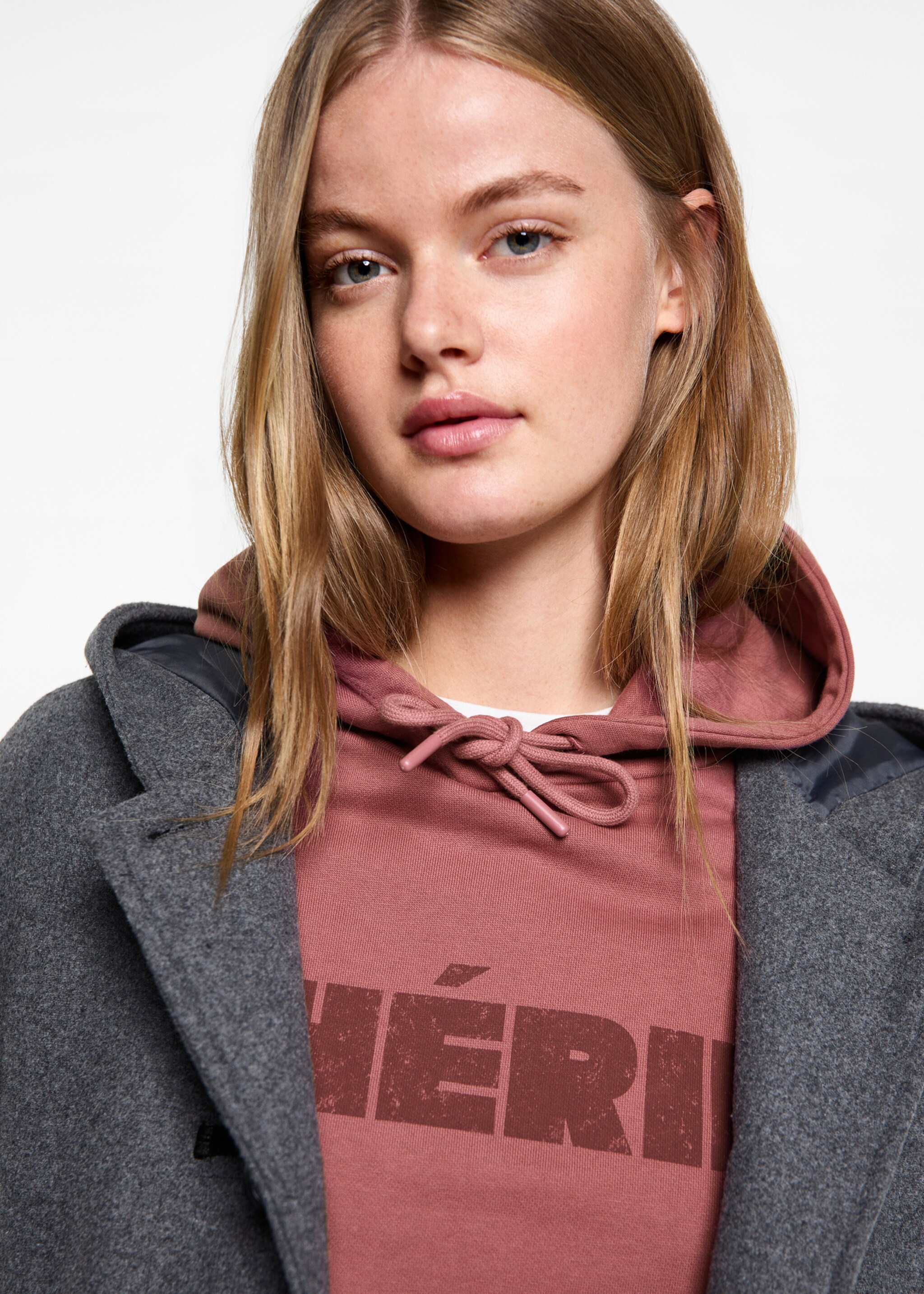 Cotton-blend printed sweatshirt - Details of the article 1, Strawberry. Ref: 77017699-00.