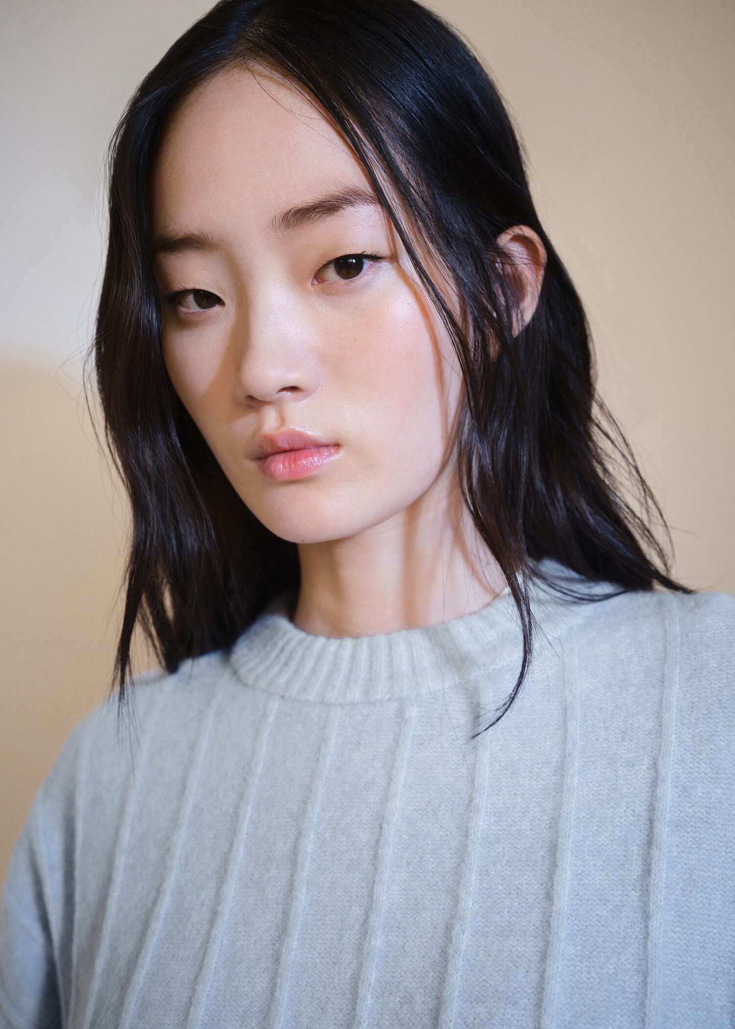 Úpletový svetr s výstřihem perkins - Detail zboží 1