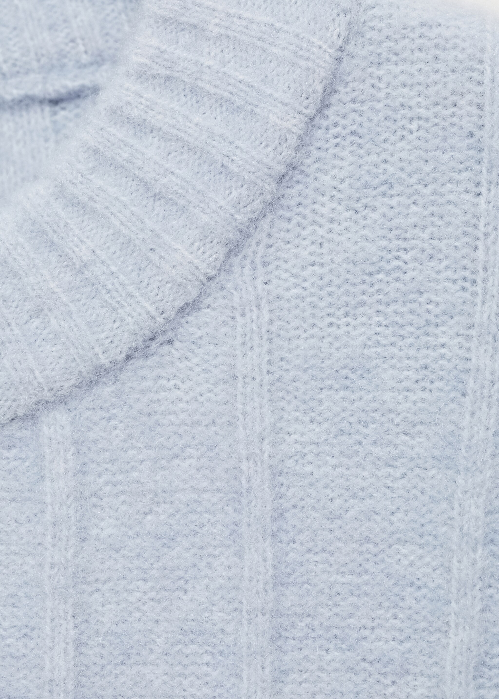 Úpletový svetr s výstřihem perkins - Detail zboží 8, Modrá obloha. Ref: 77017705-00.