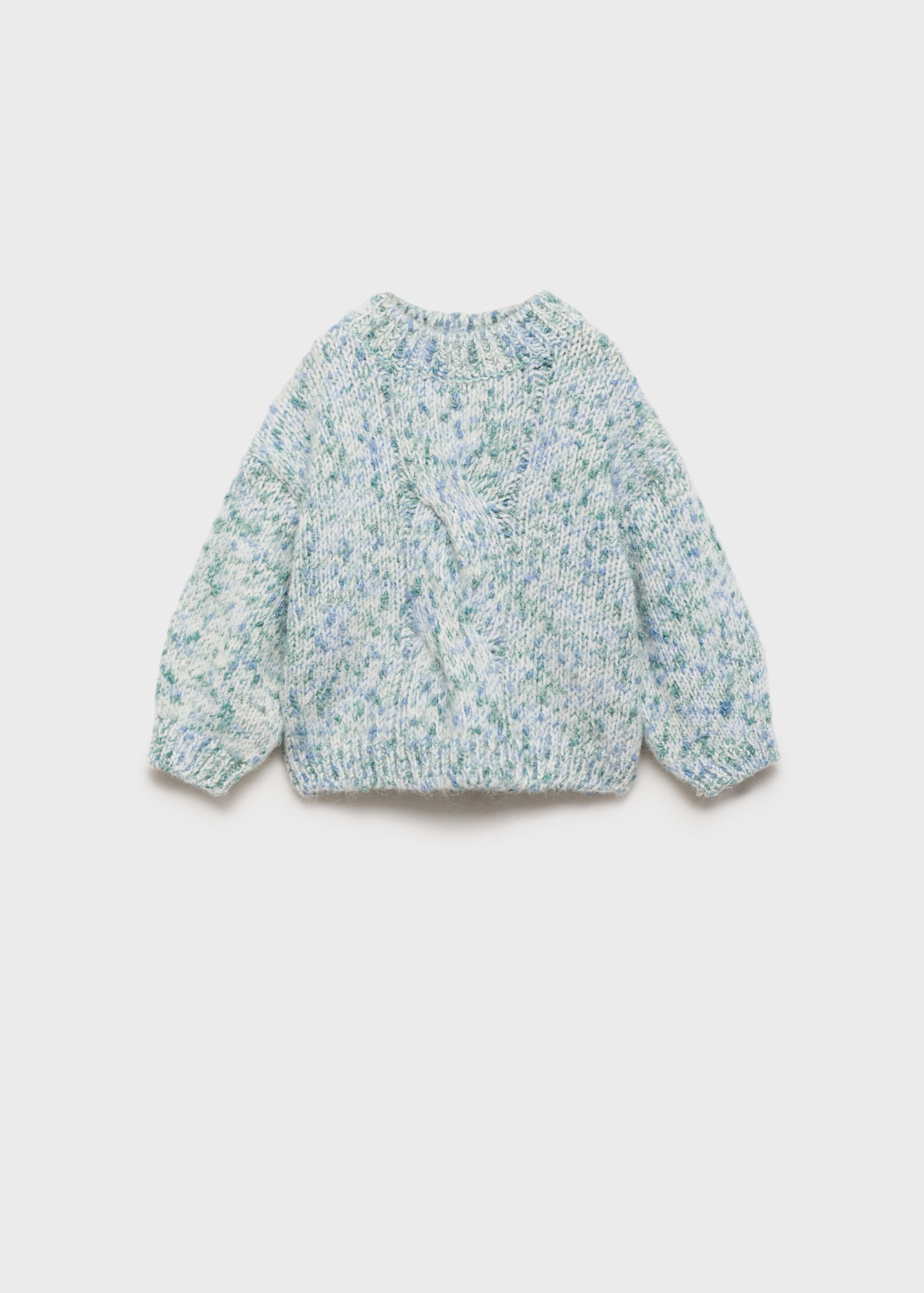 Pull-over bicolore maille - Article sans modèle, Vert d´eau. Ref: 77017710-00.