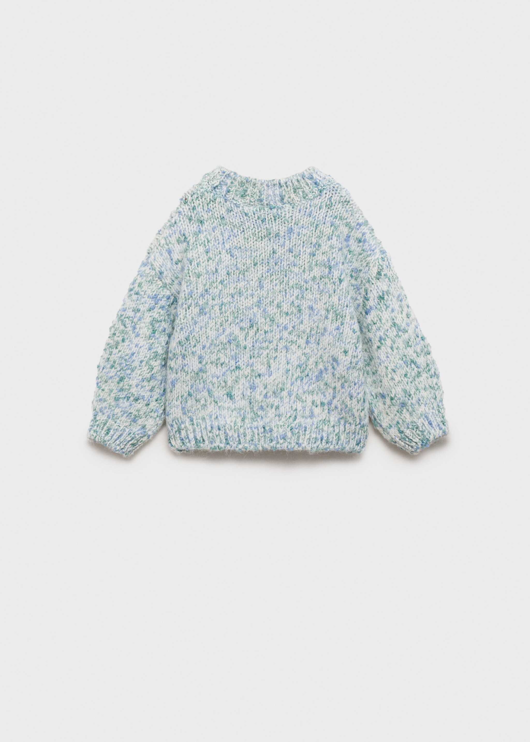 Pull-over bicolore maille - Verso de l’article, Vert d´eau. Ref: 77017710-00.