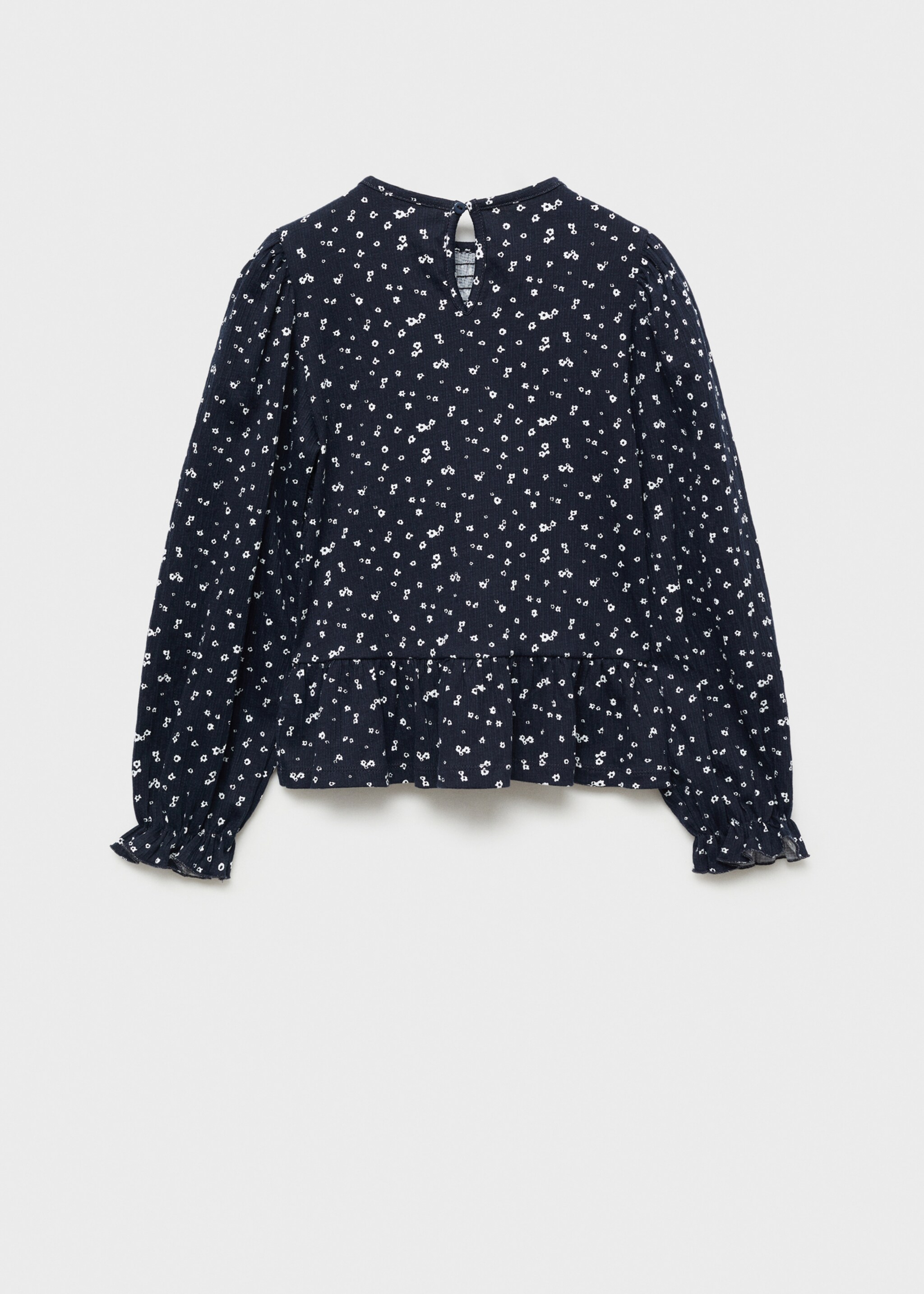 Flowy printed blouse - Reverse of the article, Dark Navy. Ref: 77017711-00.