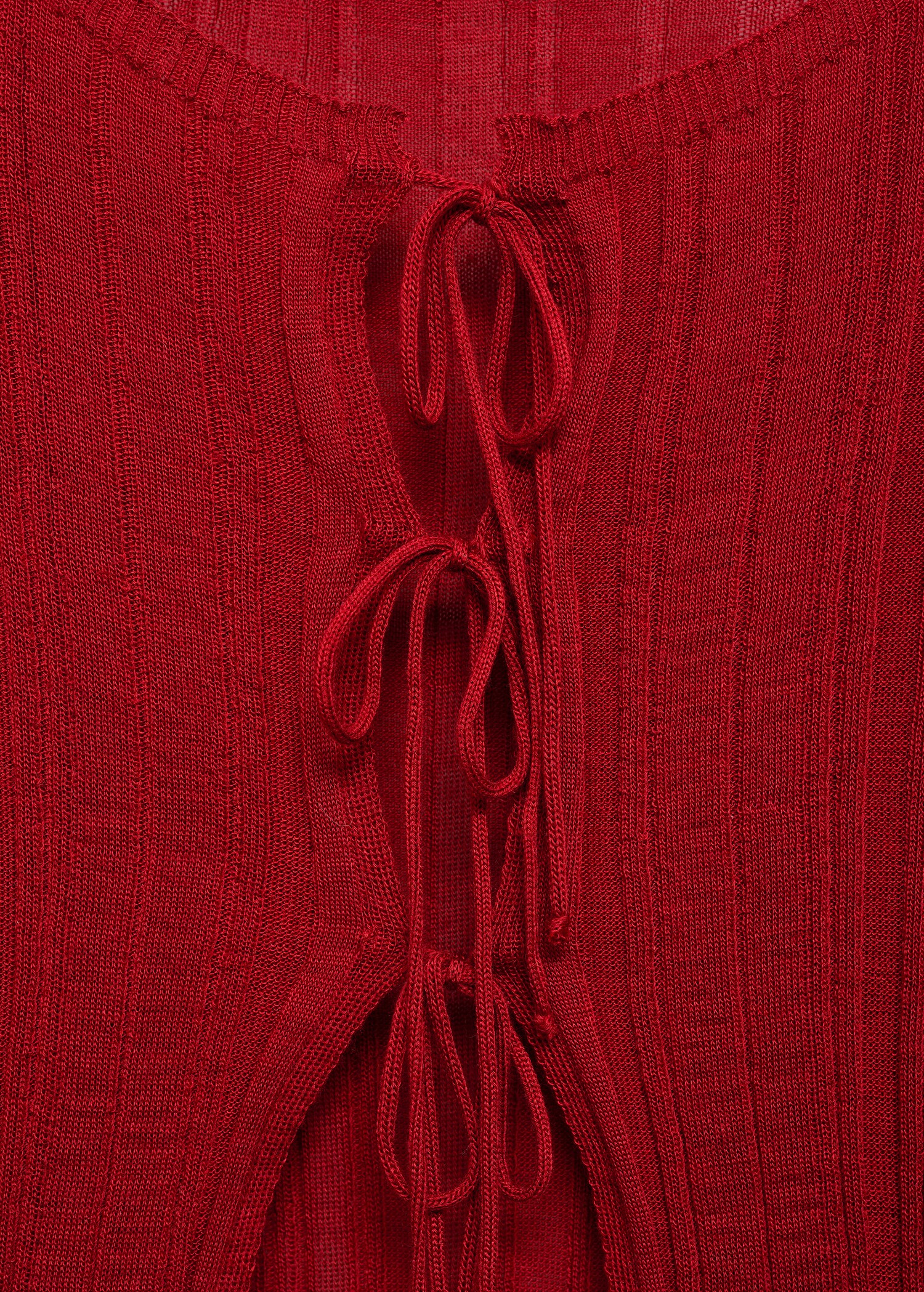 Knitted cardigan with ties - Details of the article 8