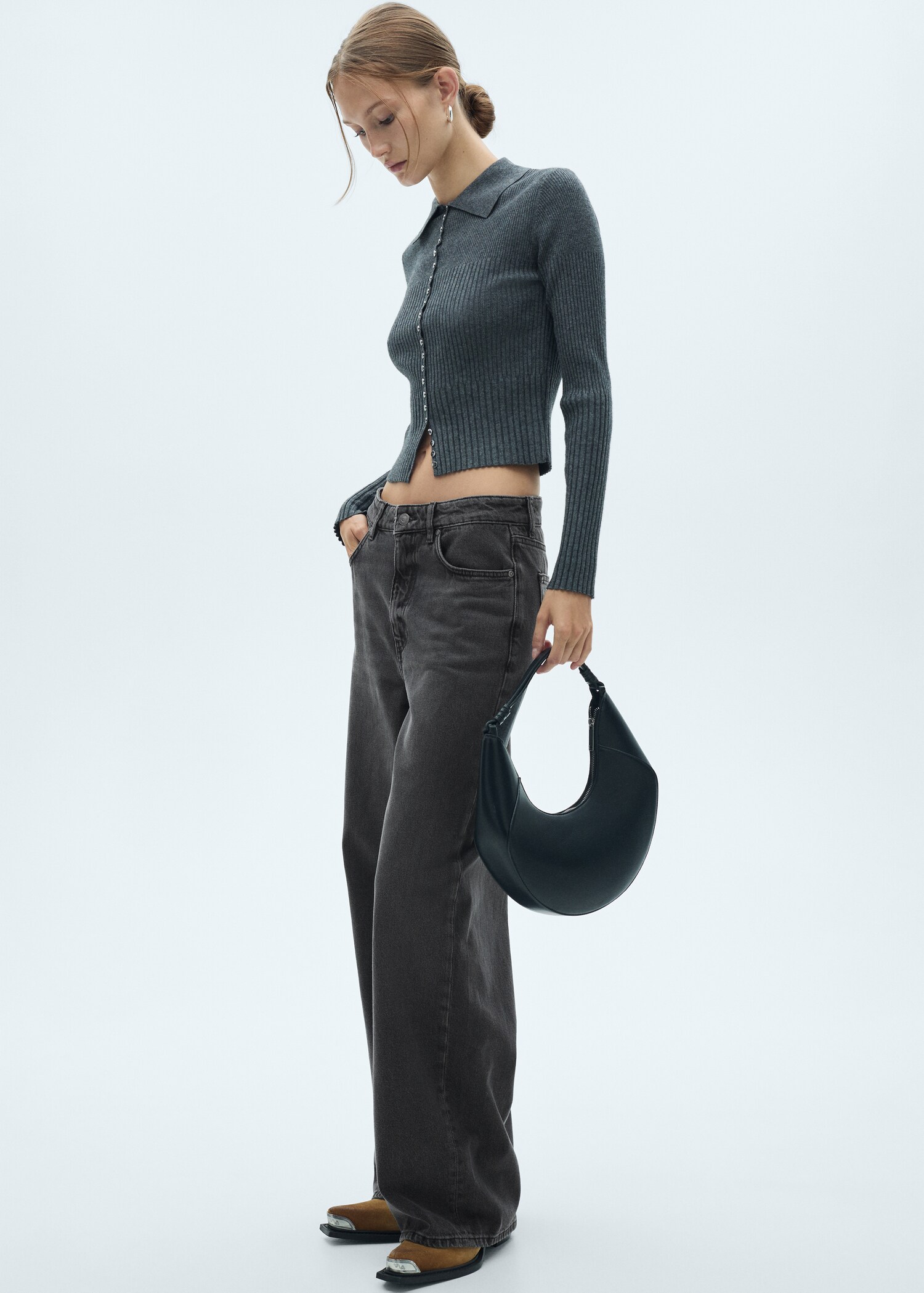Wideleg loose low-rise jeans - Detail van het artikel 2