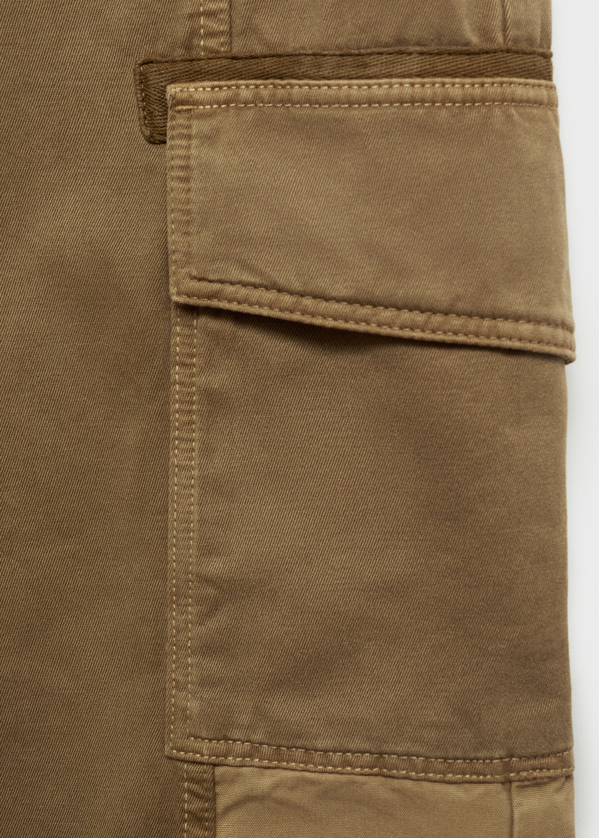 Jeans cargo cintura vuelta - Detalle del artículo 0, Khaki. Ref: 77017719-00.