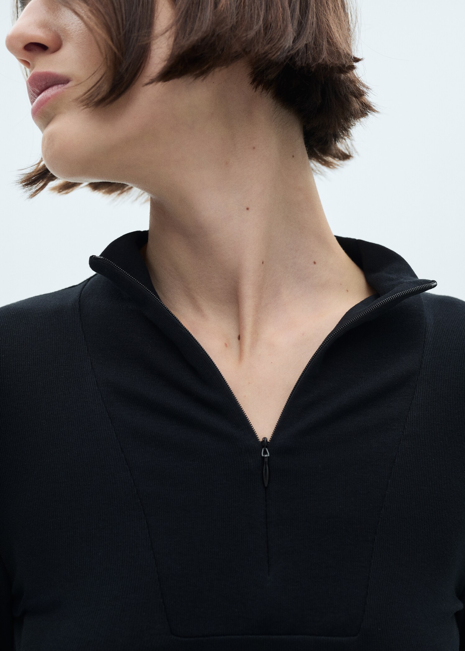 Camiseta cuello perkins cremallera - Detalle del artículo 6