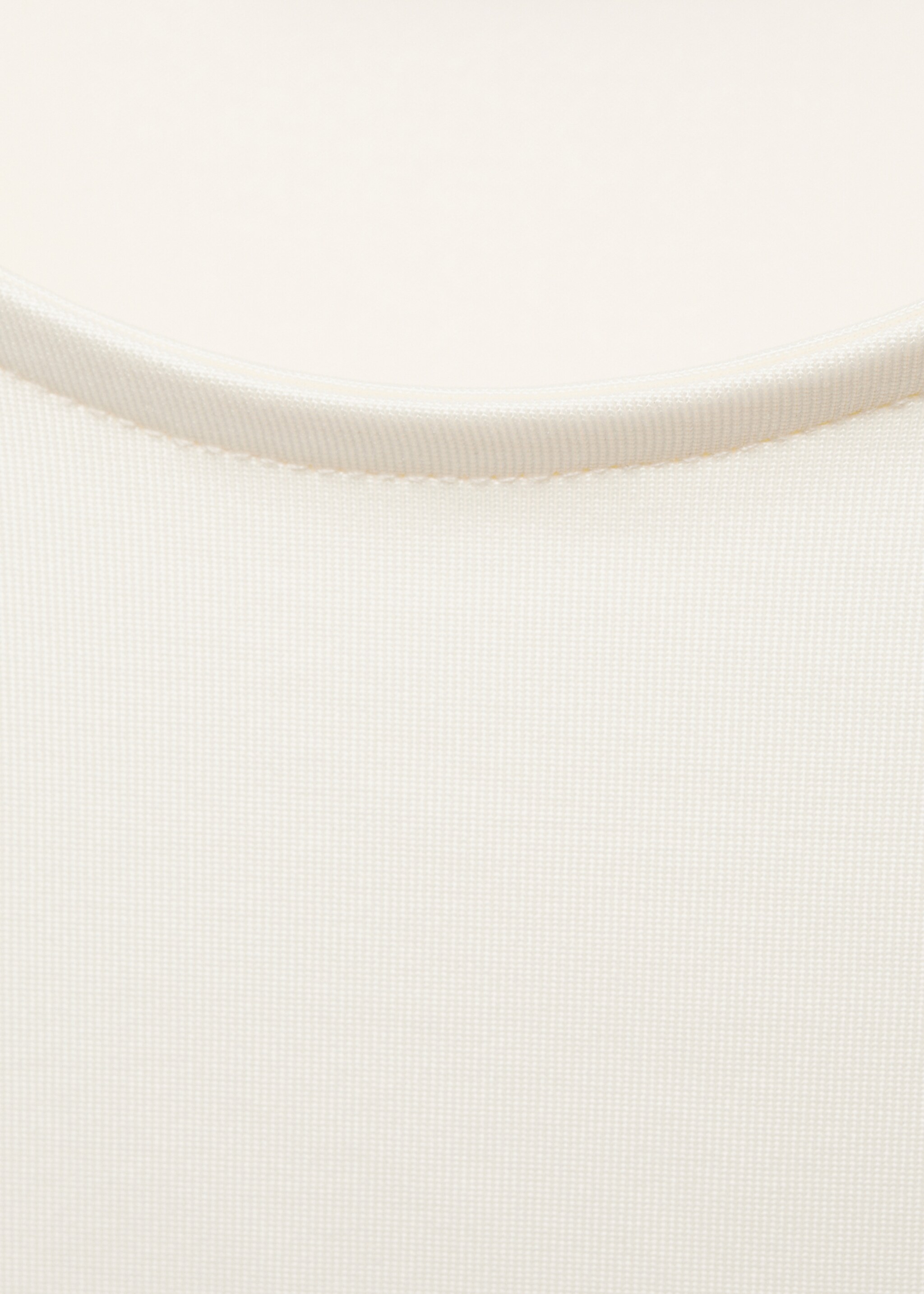 T-shirt met driekwartmouwen - Detail van het artikel 8, Ecru. Ref: 77017722-00.