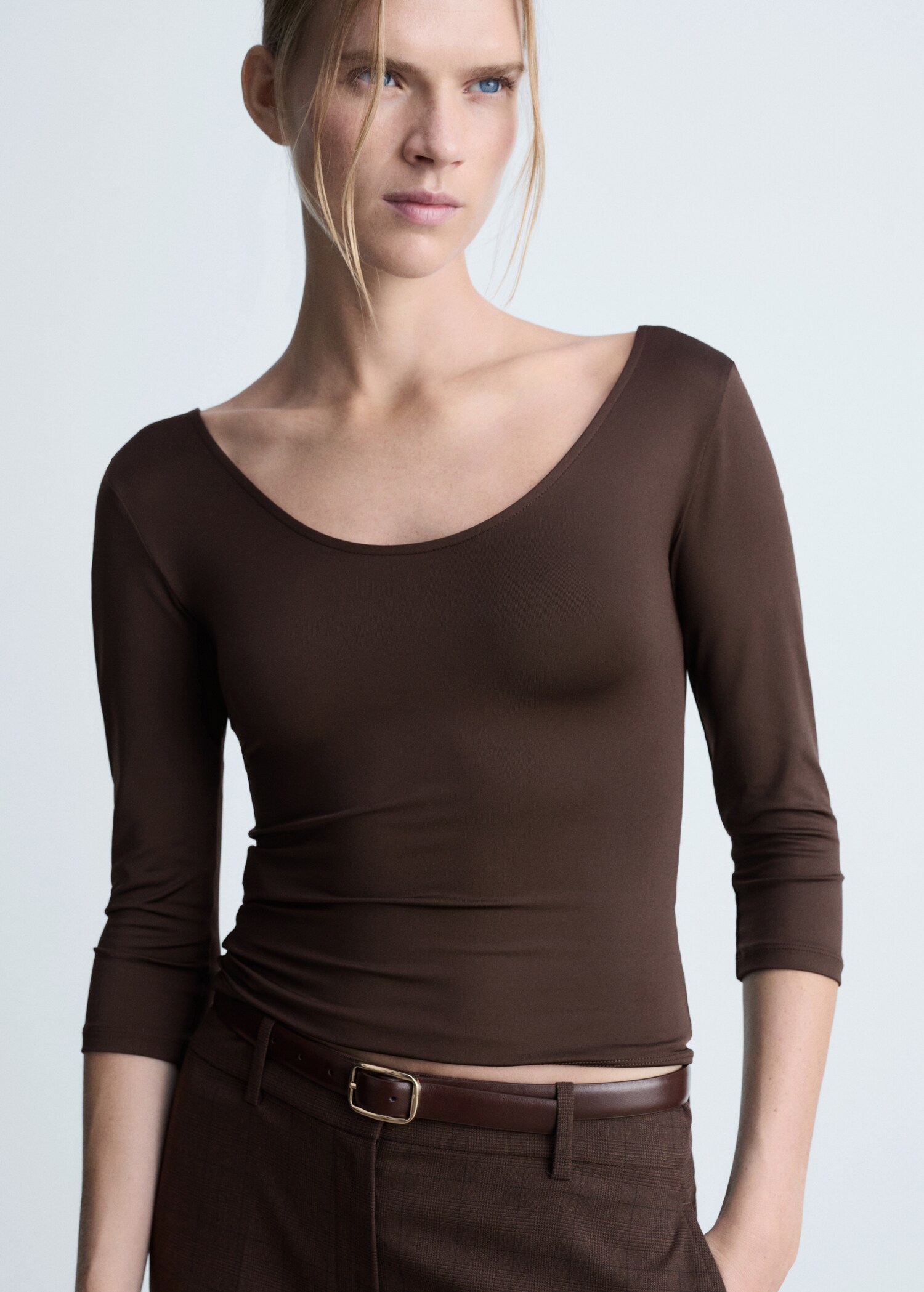 T-Shirt mit 3/4-Ärmeln - Mittlere Ansicht