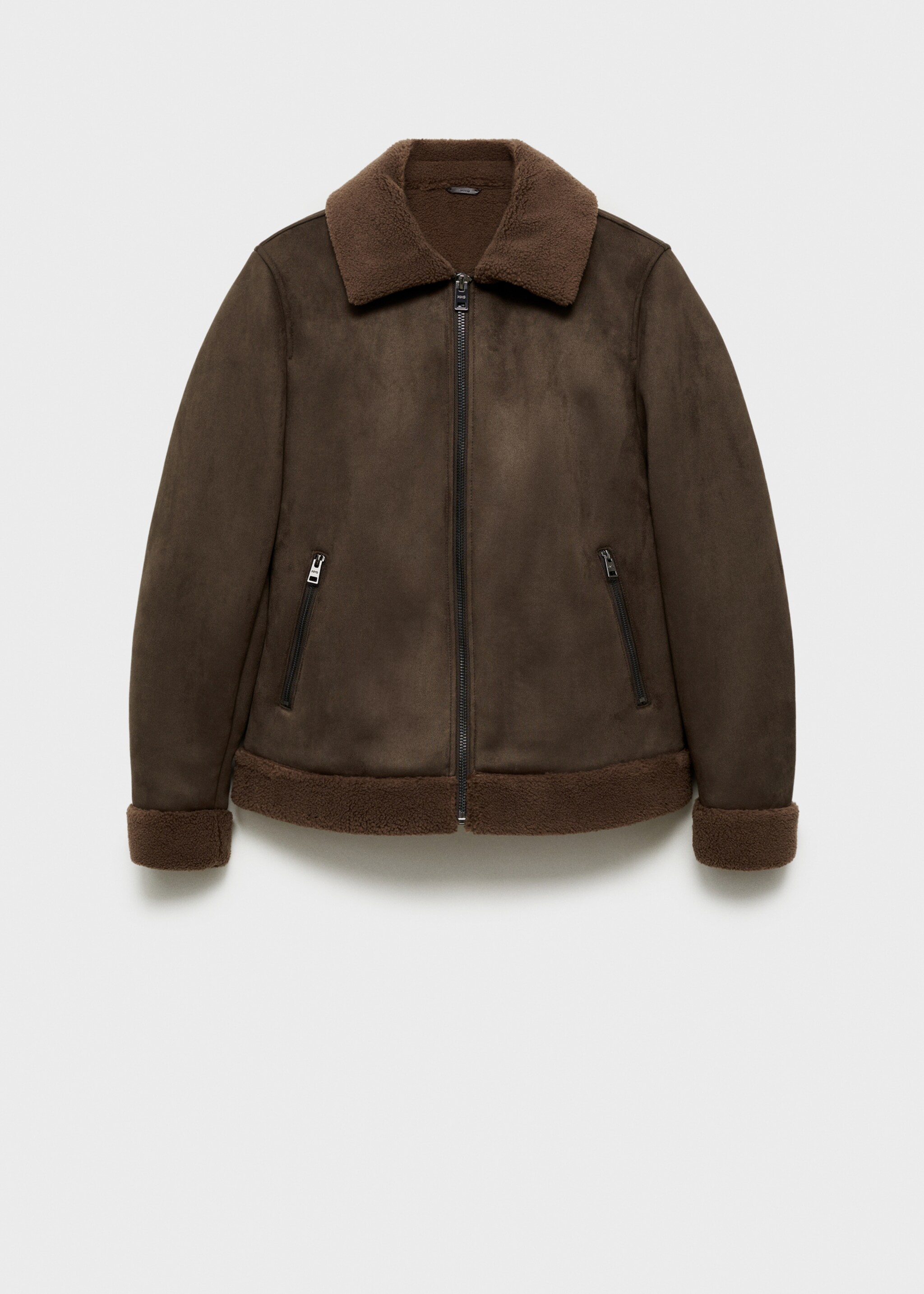 Jacket with shearling-effect lining - Article without model, Cognac. Ref: 77017915-00.