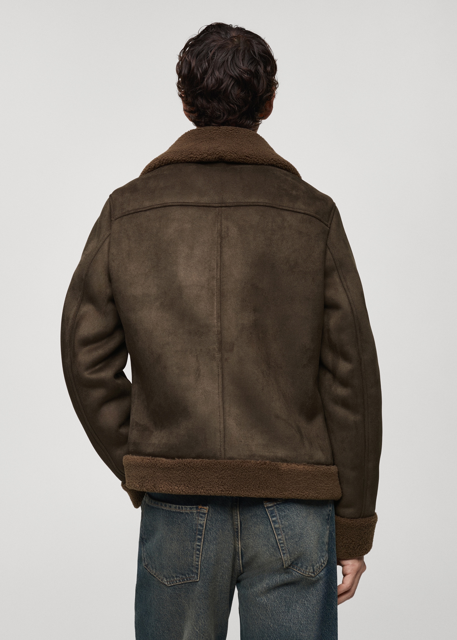 Jacket with shearling-effect lining Men MANGO OUTLET USA