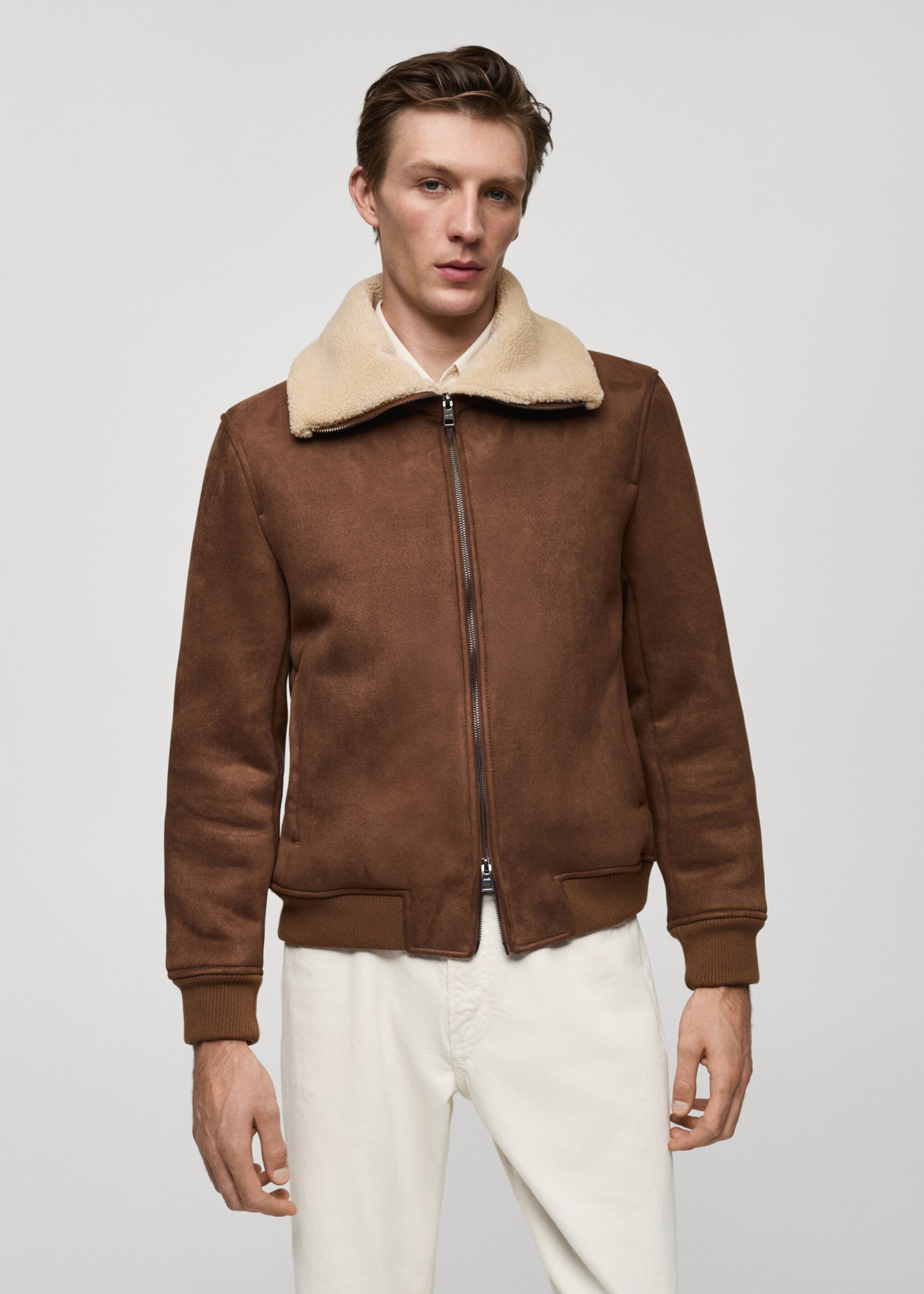 Double face sheepskin jacket - Medium plane, Brown. Ref: 77017917-00.