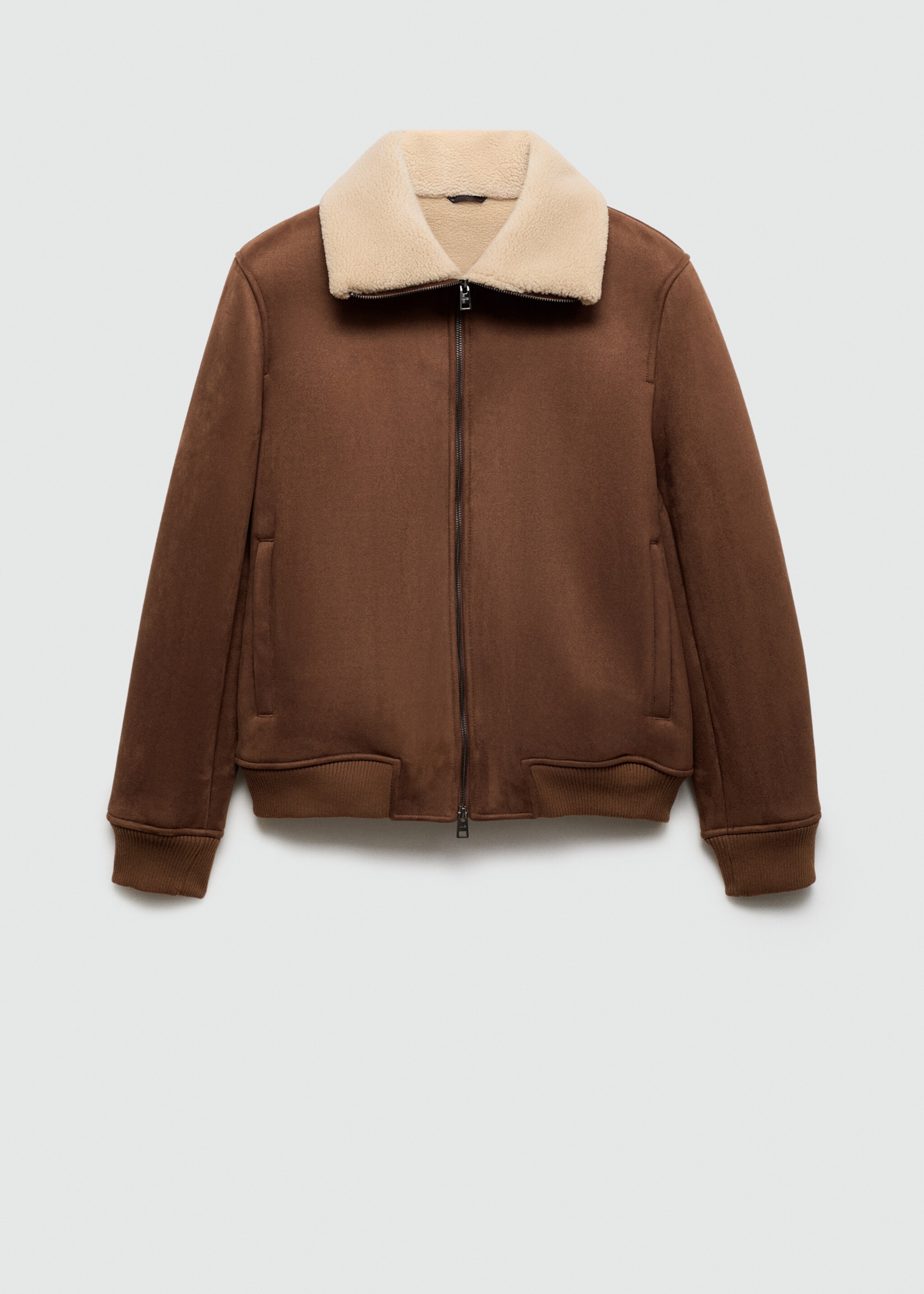 Double face sheepskin jacket - Article without model, Brown. Ref: 77017917-00.