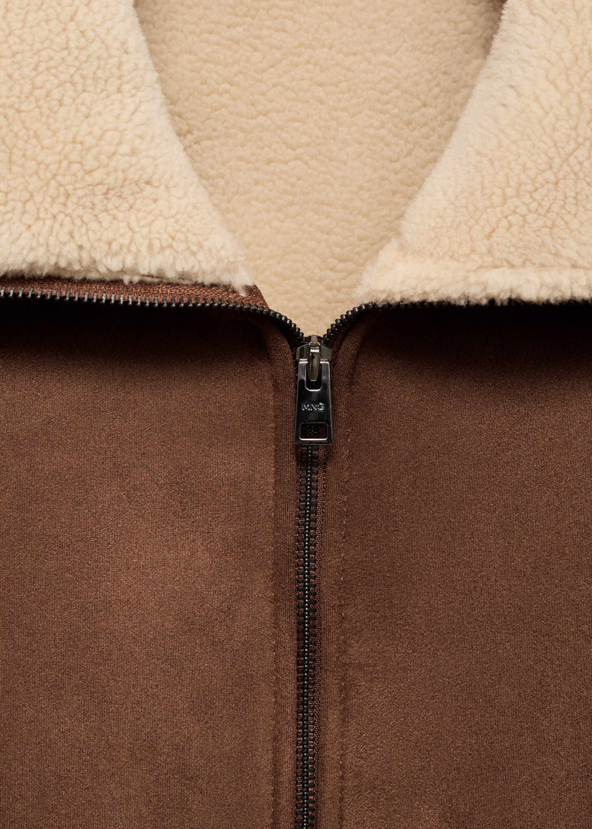 Double face sheepskin jacket - Details of the article 8, Brown. Ref: 77017917-00.