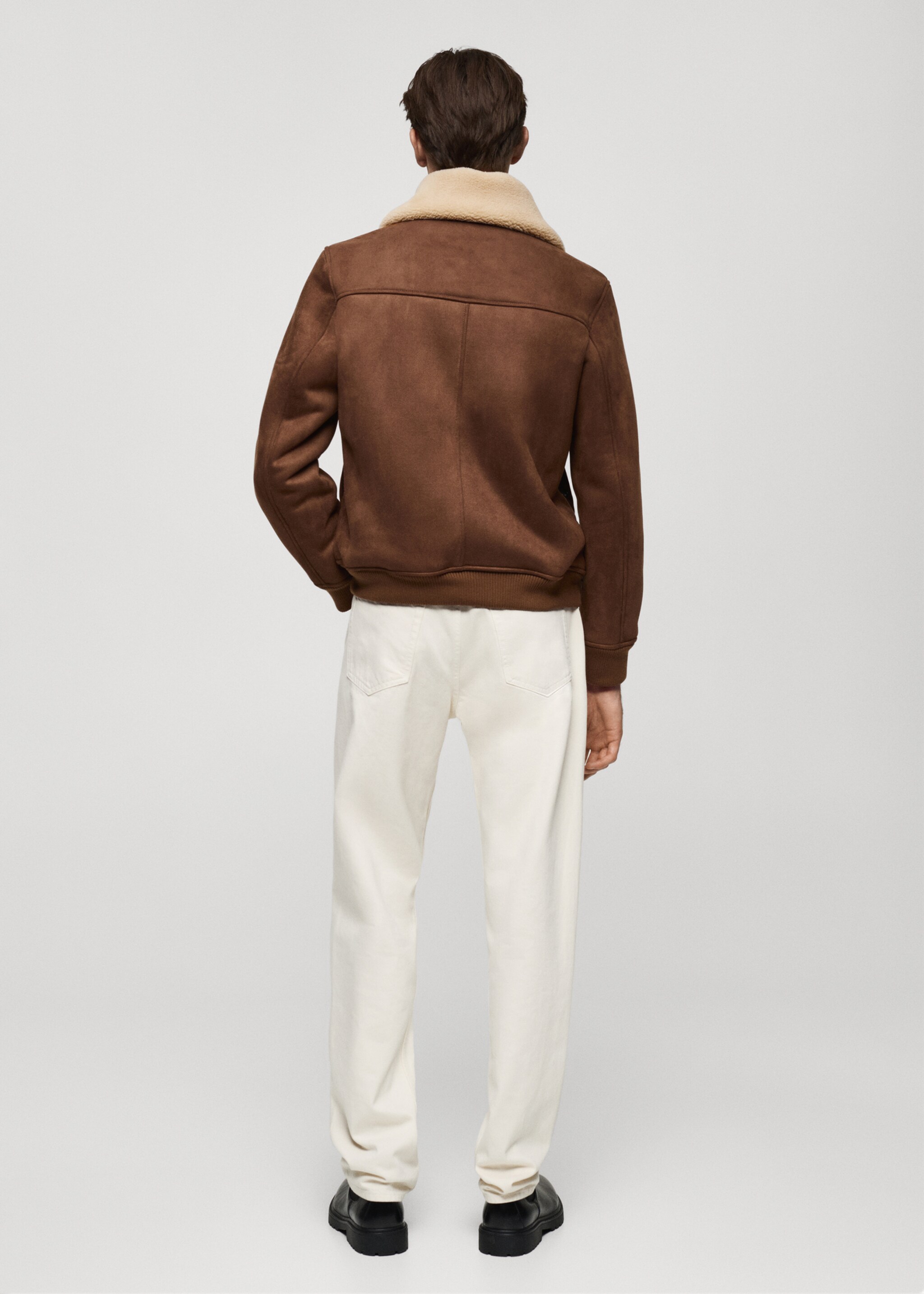 Double face sheepskin jacket - Reverse of the article, Brown. Ref: 77017917-00.