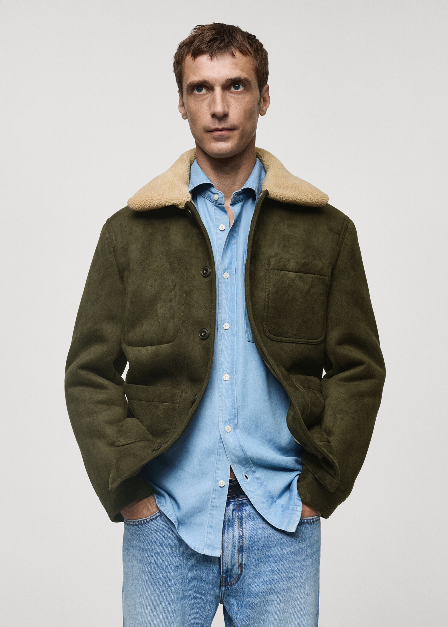 Veste double face intérieur moutonné - Plan moyen