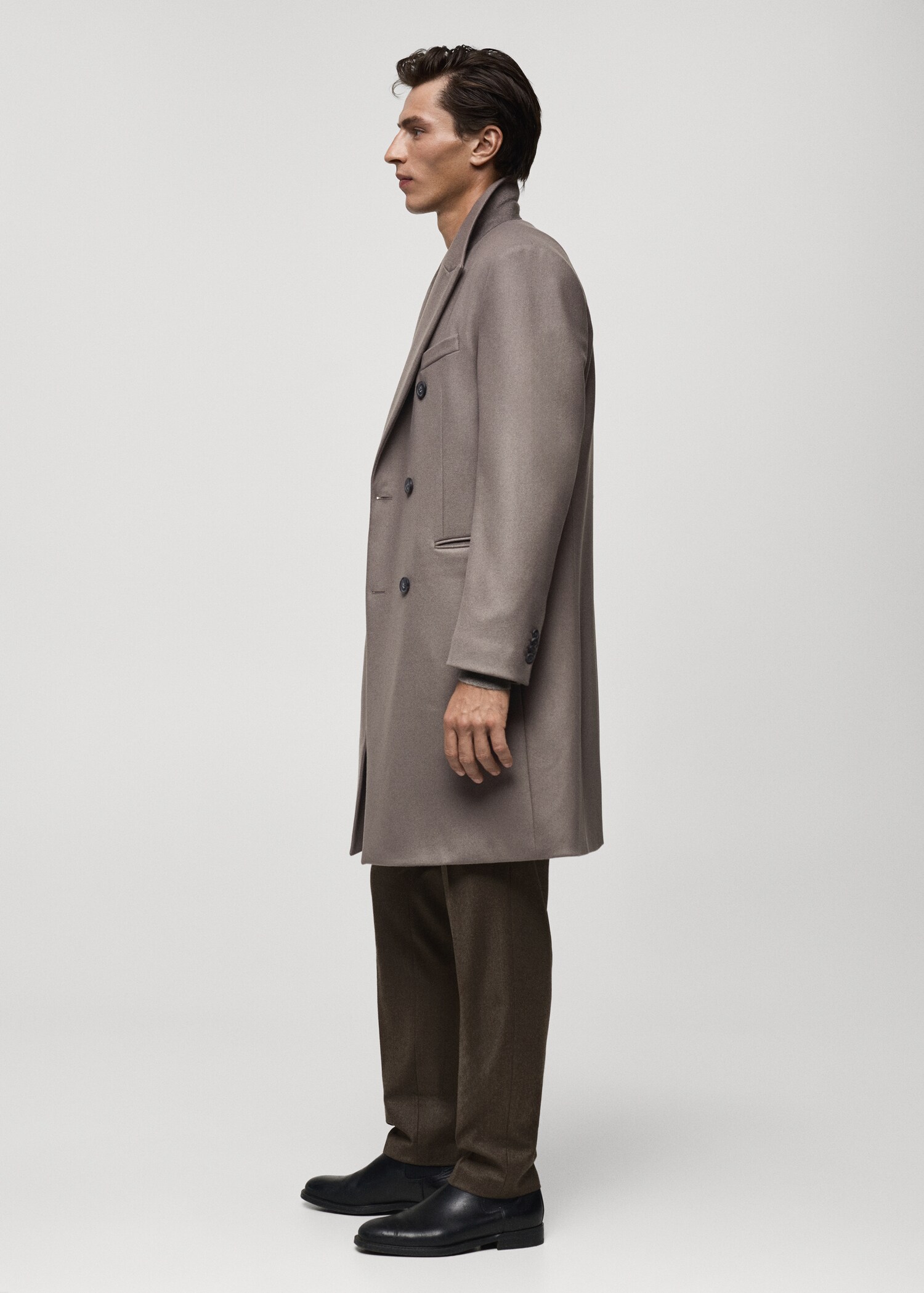 100% Italian wool double-breasted coat - Details of the article 2