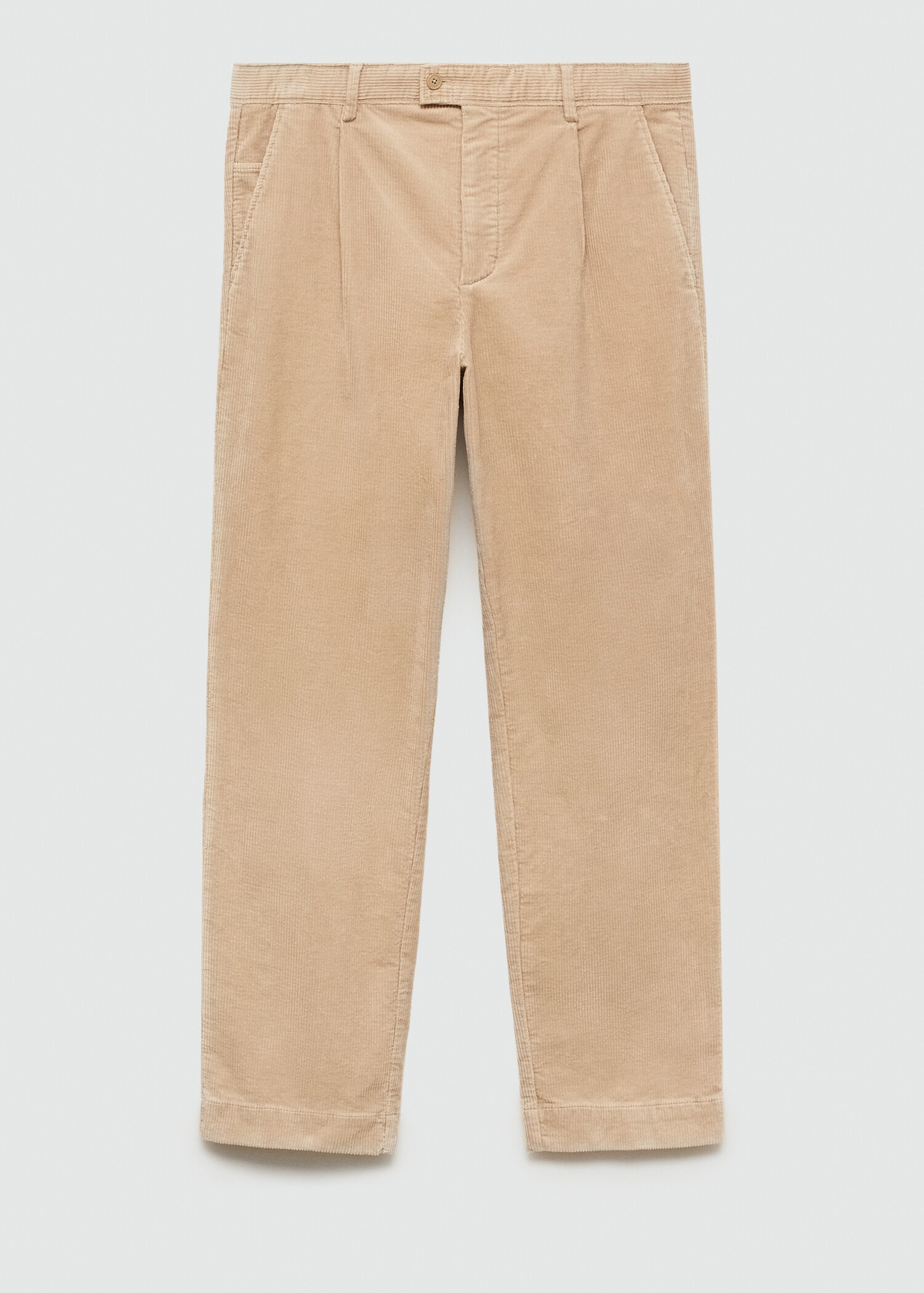 Corduroy straight-fit trousers - Article without model