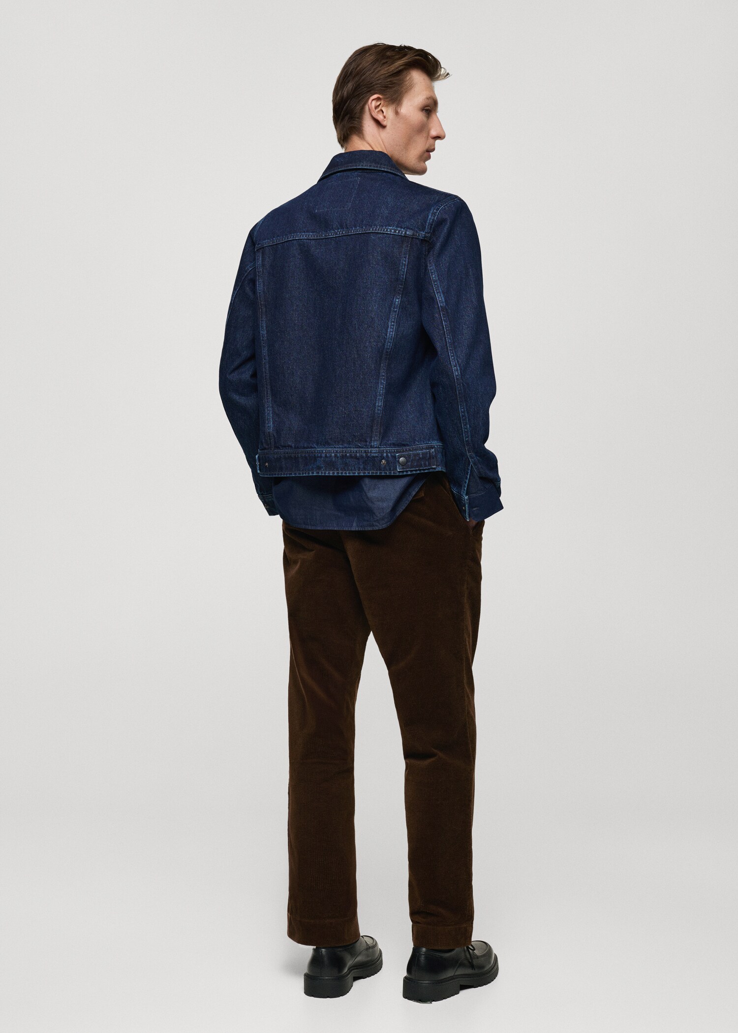 Corduroy straight-fit trousers - Reverse of the article