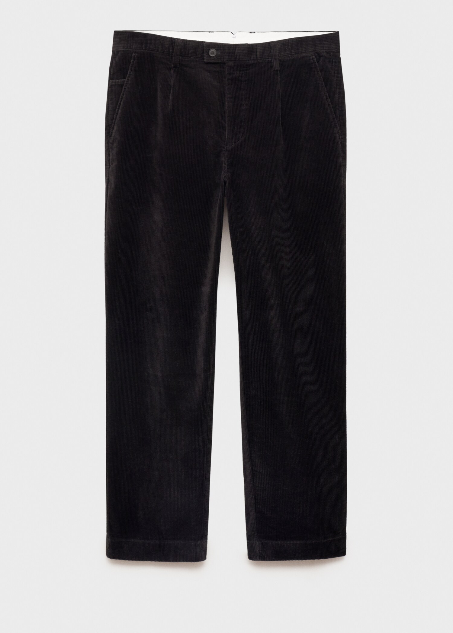 Corduroy straight-fit trousers - Article without model