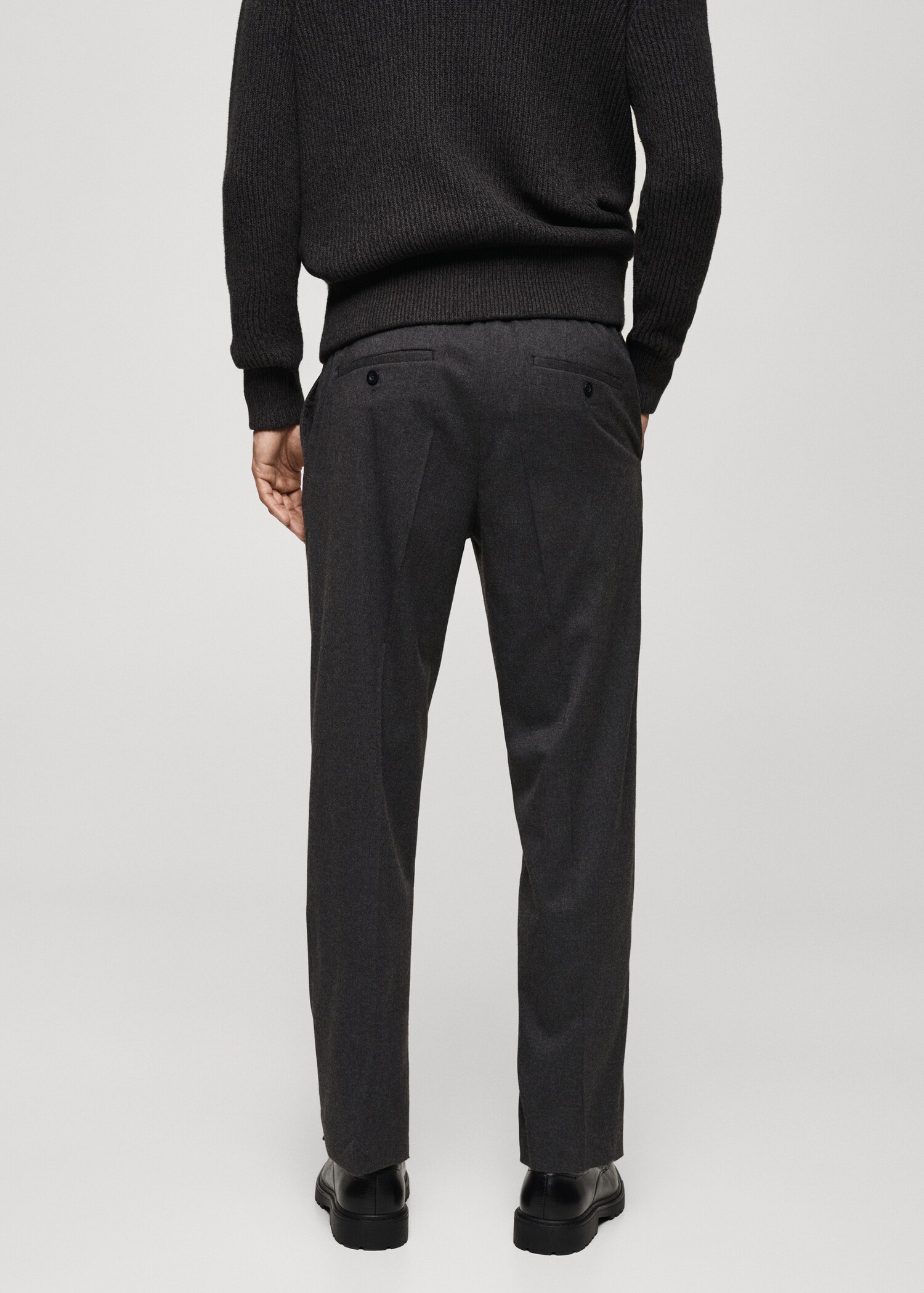 Pantalons regular fit pinces cordill - Revers de l'article