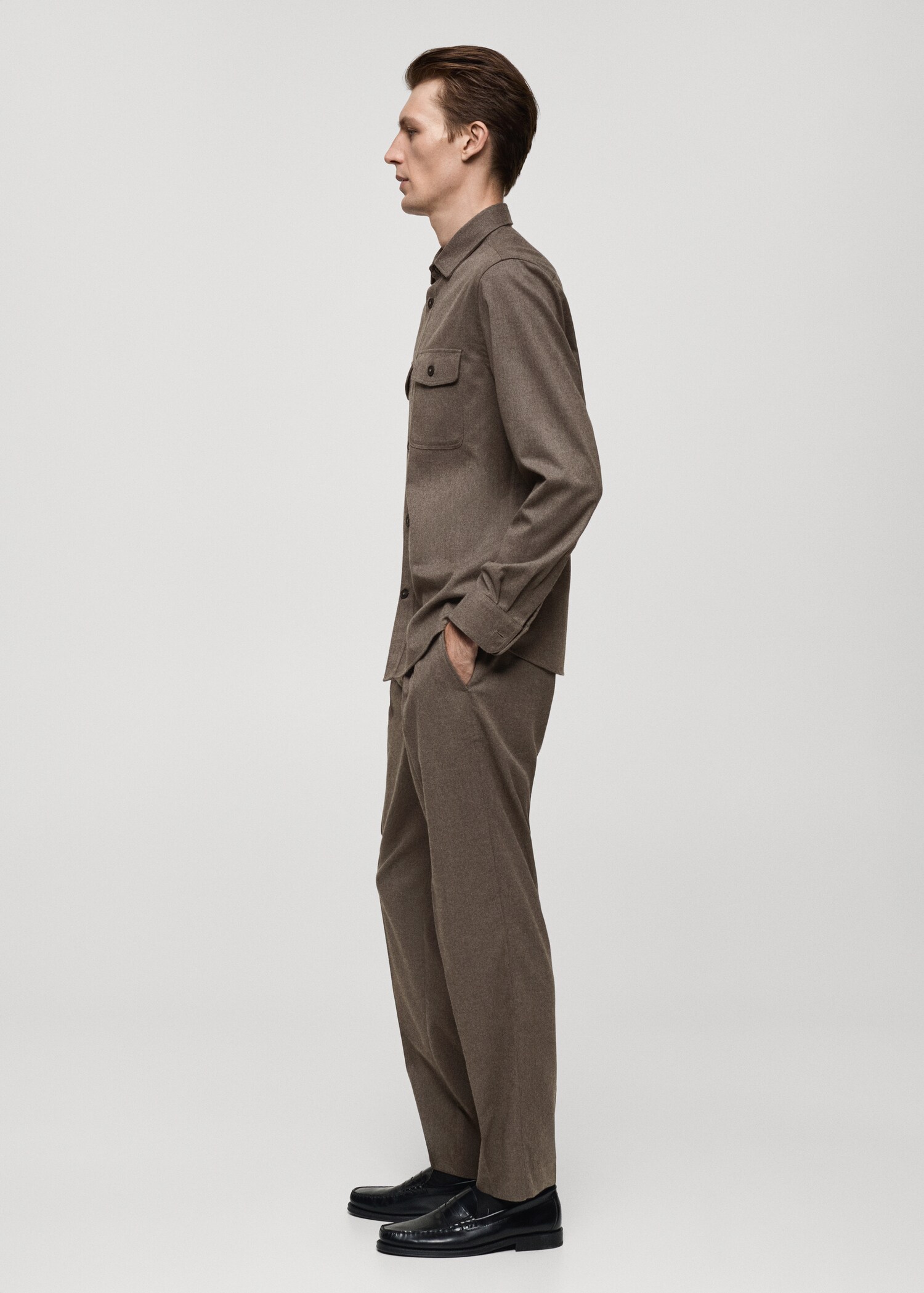 Pantalons regular fit pinces cordill - Detall de l'article 2
