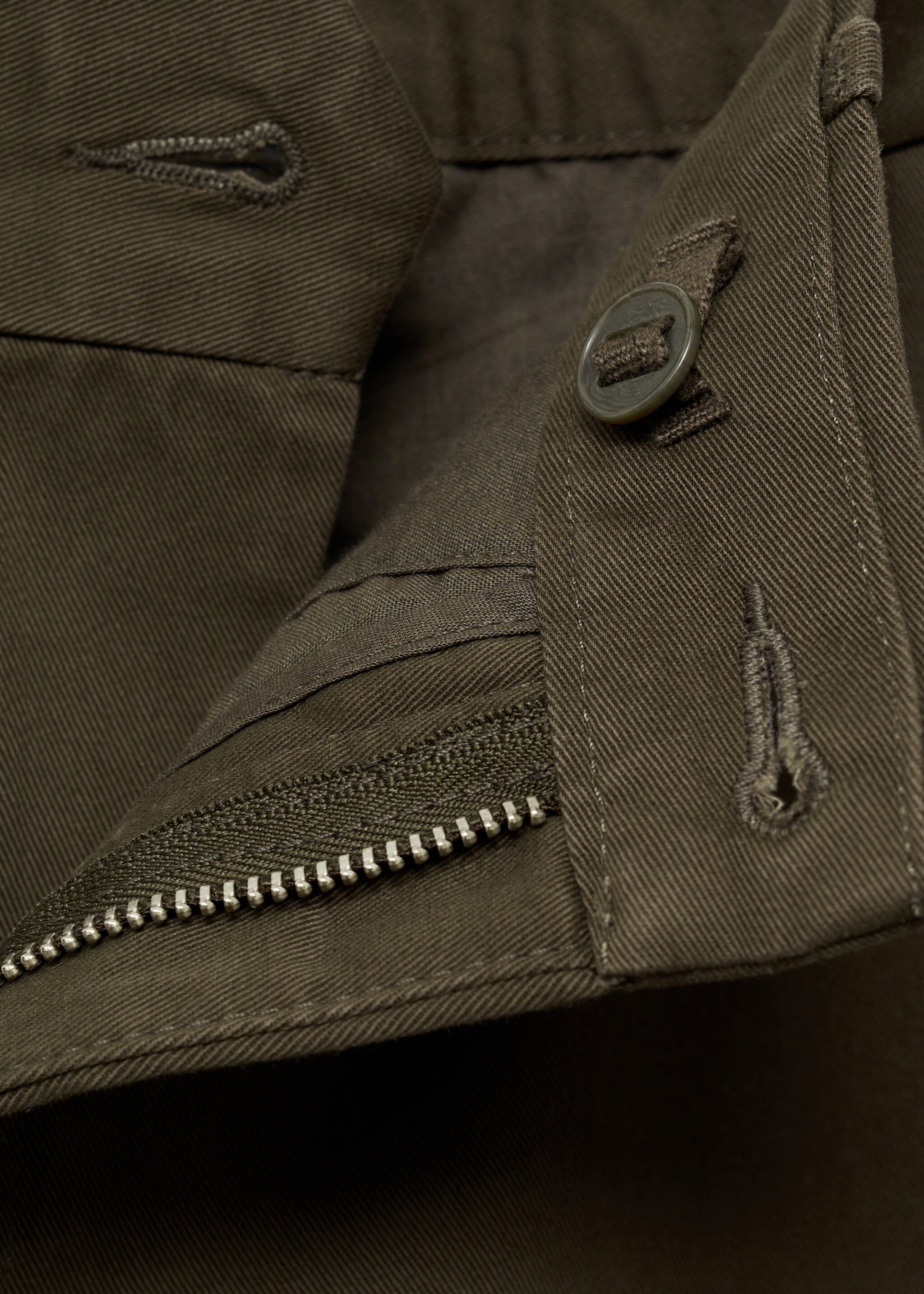 Straight Fit-Cargohose - Detail des Artikels 8, Khaki. Ref: 77017923-00.