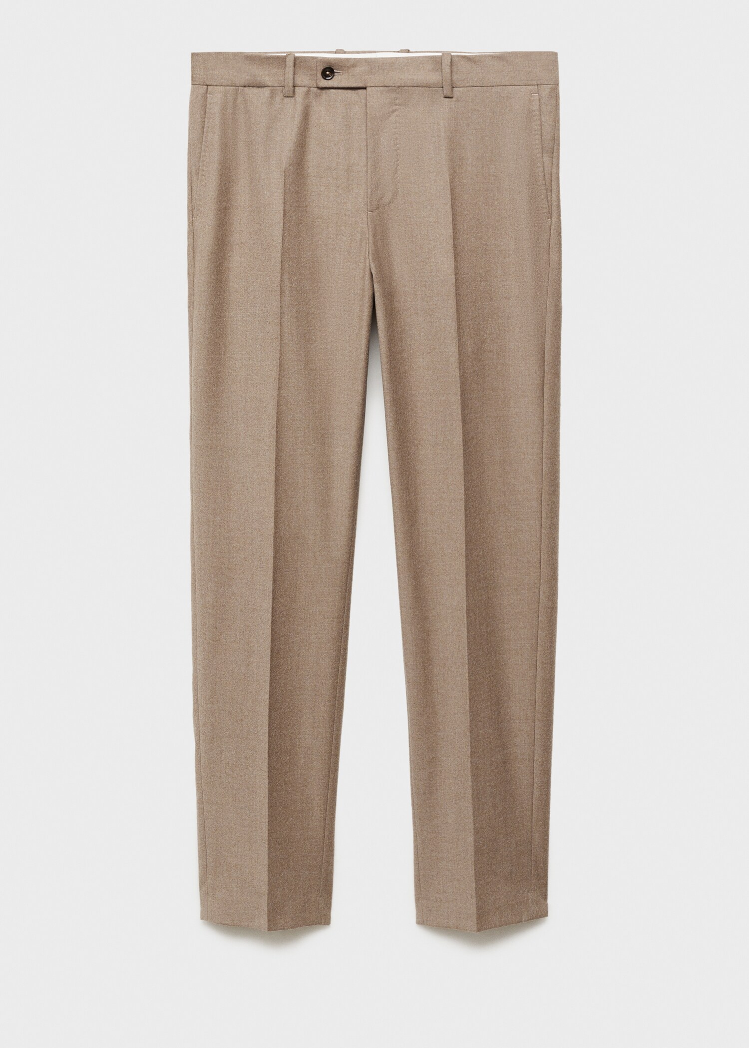 100% Italian virgin wool flannel suit trousers - Article without model