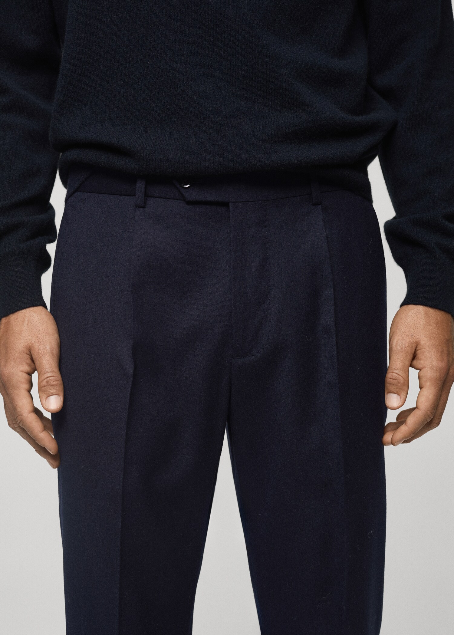 Pantalon costume flanelle 100 % laine vierge - Détail de l'article 1