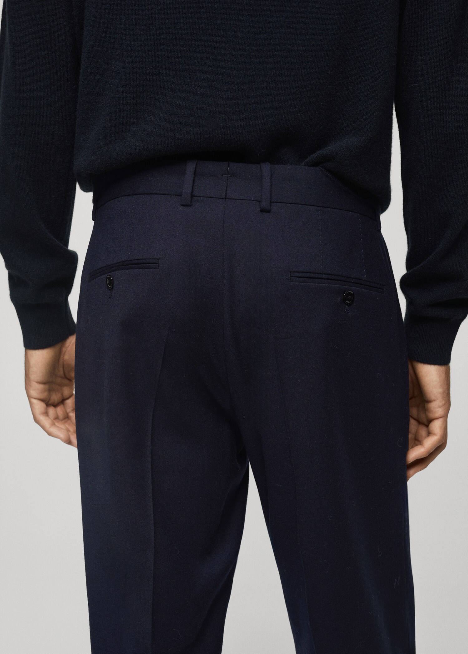 Pantalon costume flanelle 100 % laine vierge - Détail de l'article 2
