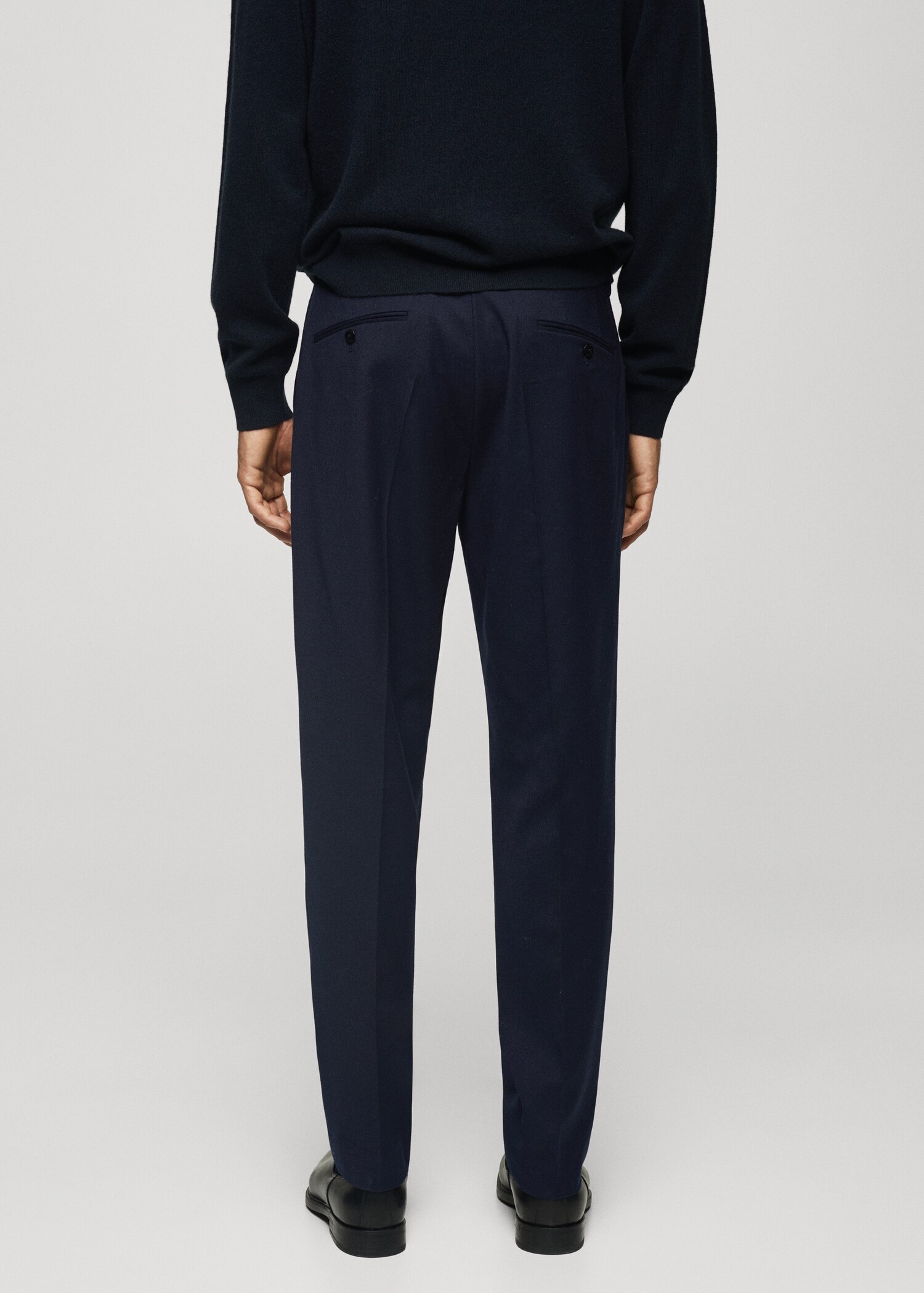 Pantalon costume flanelle 100 % laine vierge - Verso de l’article