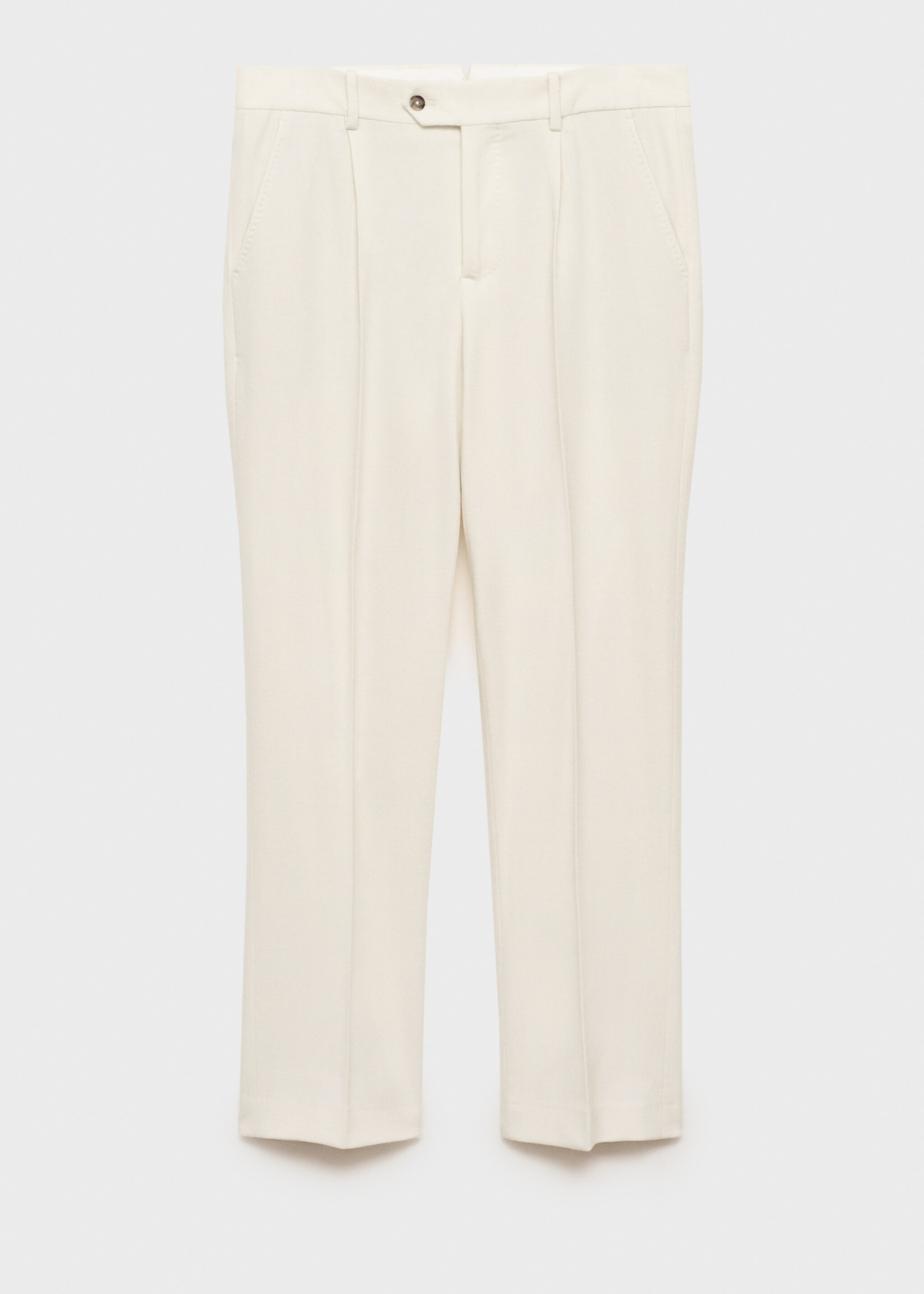 Italian wool flannel suit trousers - Article without model, White. Ref: 77017928-00.