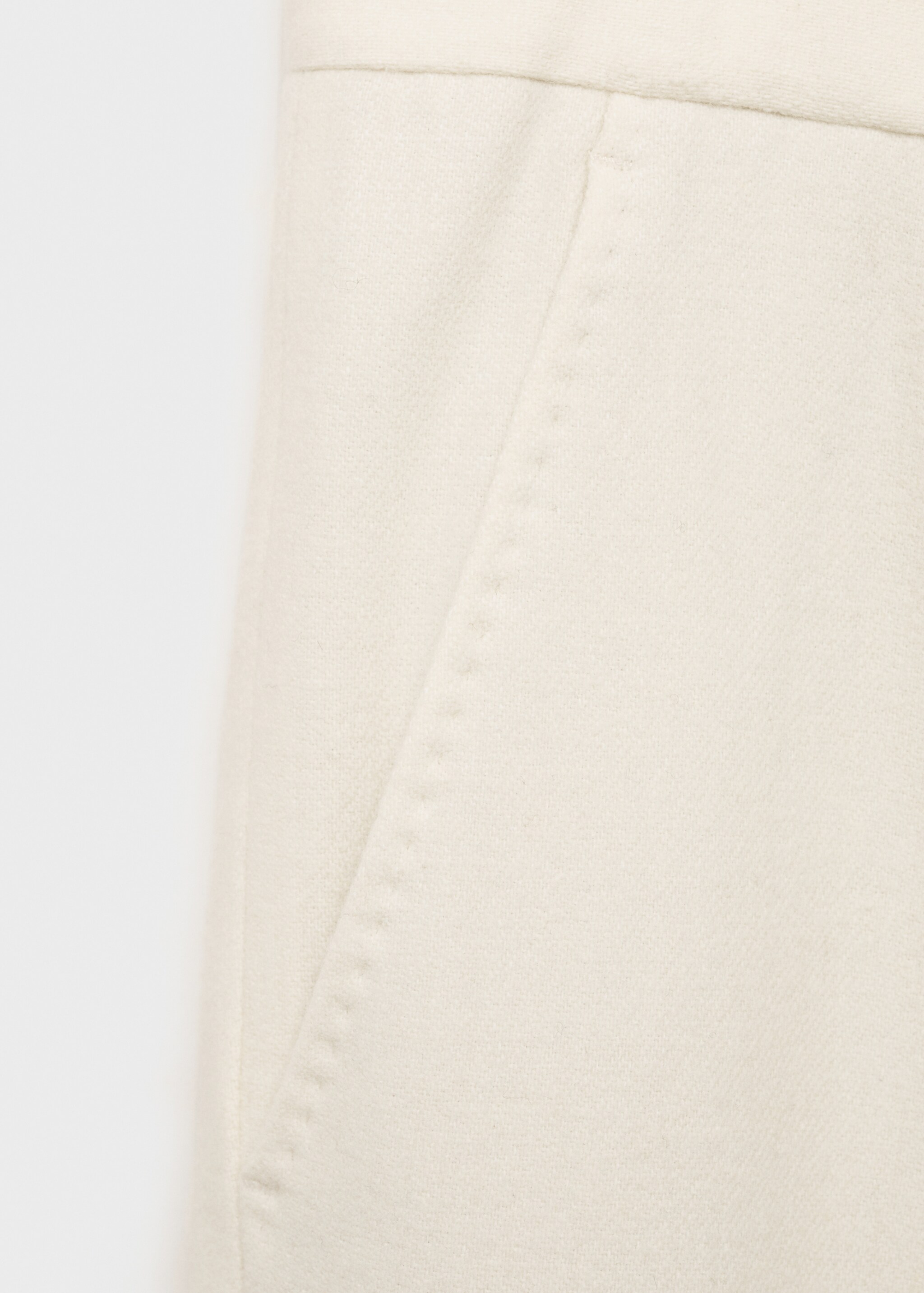 Italian wool flannel suit trousers - Details of the article 0, White. Ref: 77017928-00.