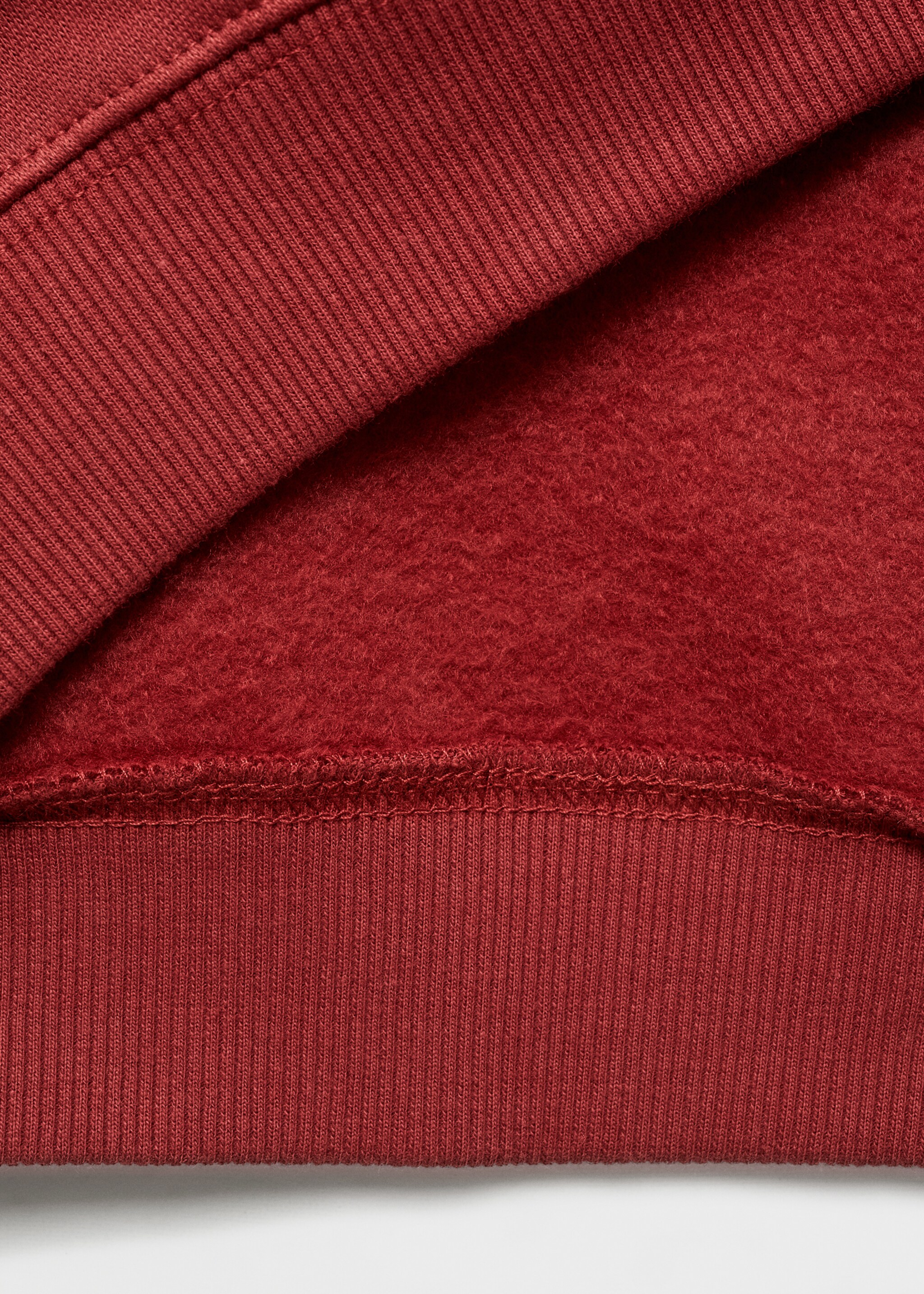 Baumwoll-Sweatshirt mit Stickdetail - Detail des Artikels 0, Kirschrot. Ref: 77017930-00.
